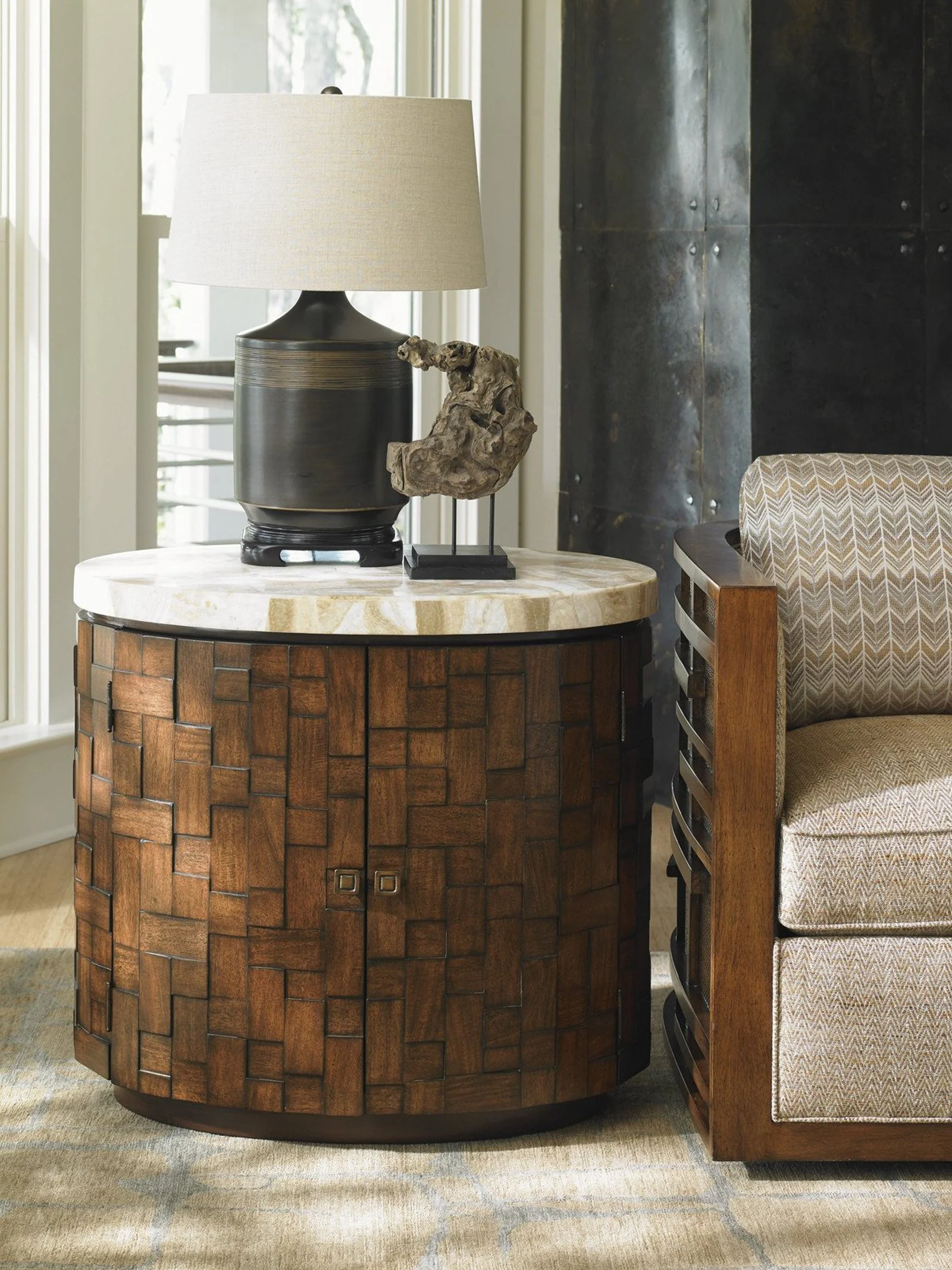Tommy Bahama Home Island Fusion Banyan Oval Accent Table - Image 2