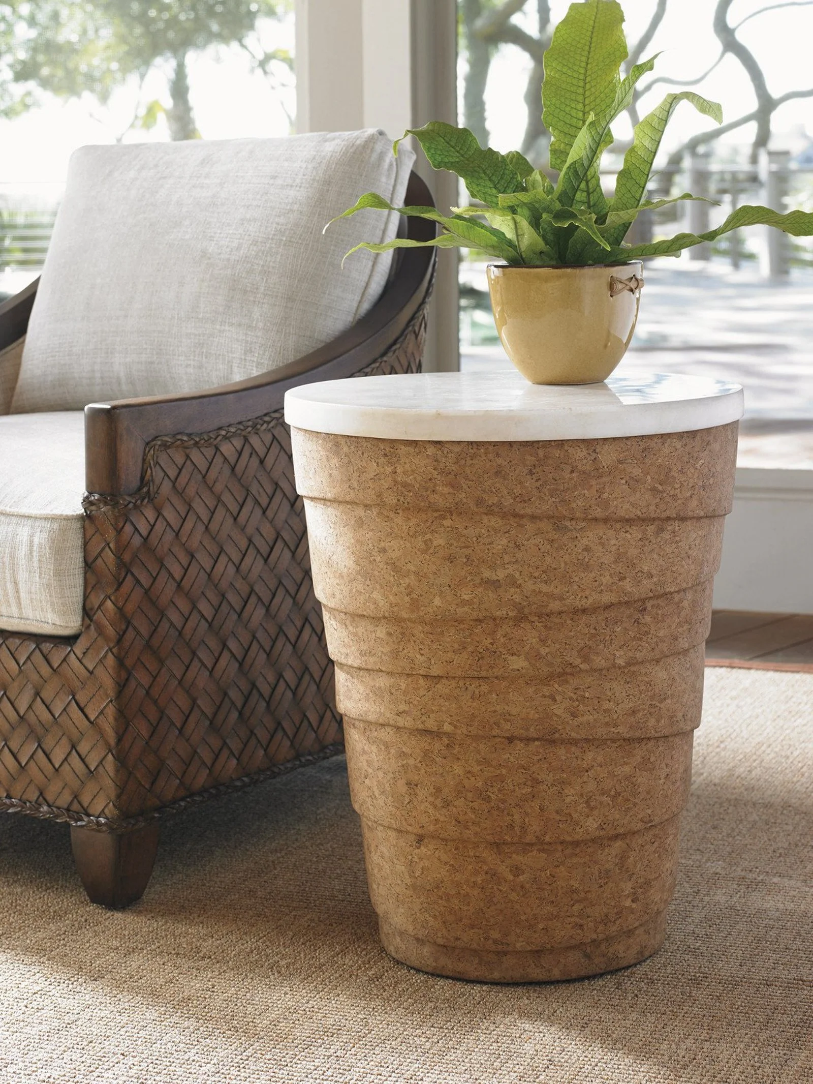 Tommy Bahama Home Island Fusion Kendari Round Accent Table - Image 2
