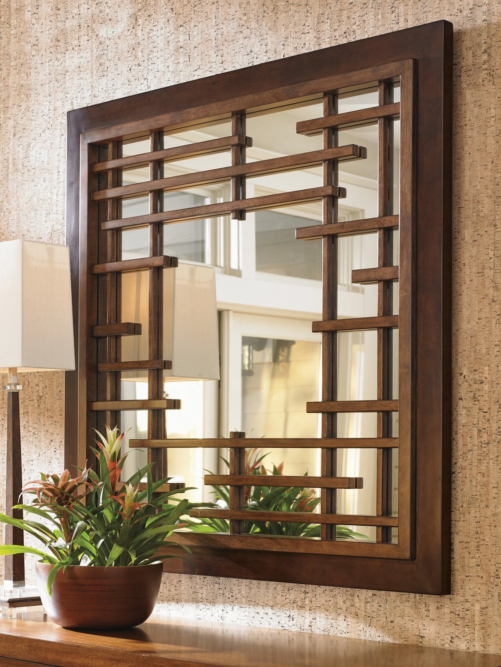 Tommy Bahama Home Island Fusion Mikasa Square Mirror - Image 2