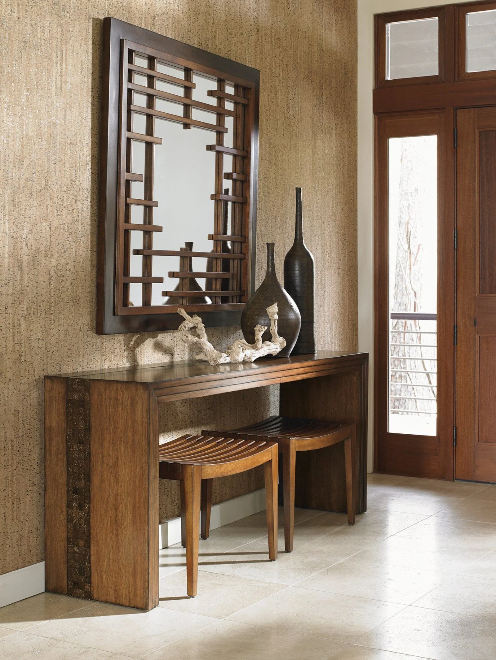 Tommy Bahama Home Island Fusion Mikasa Square Mirror - Image 4