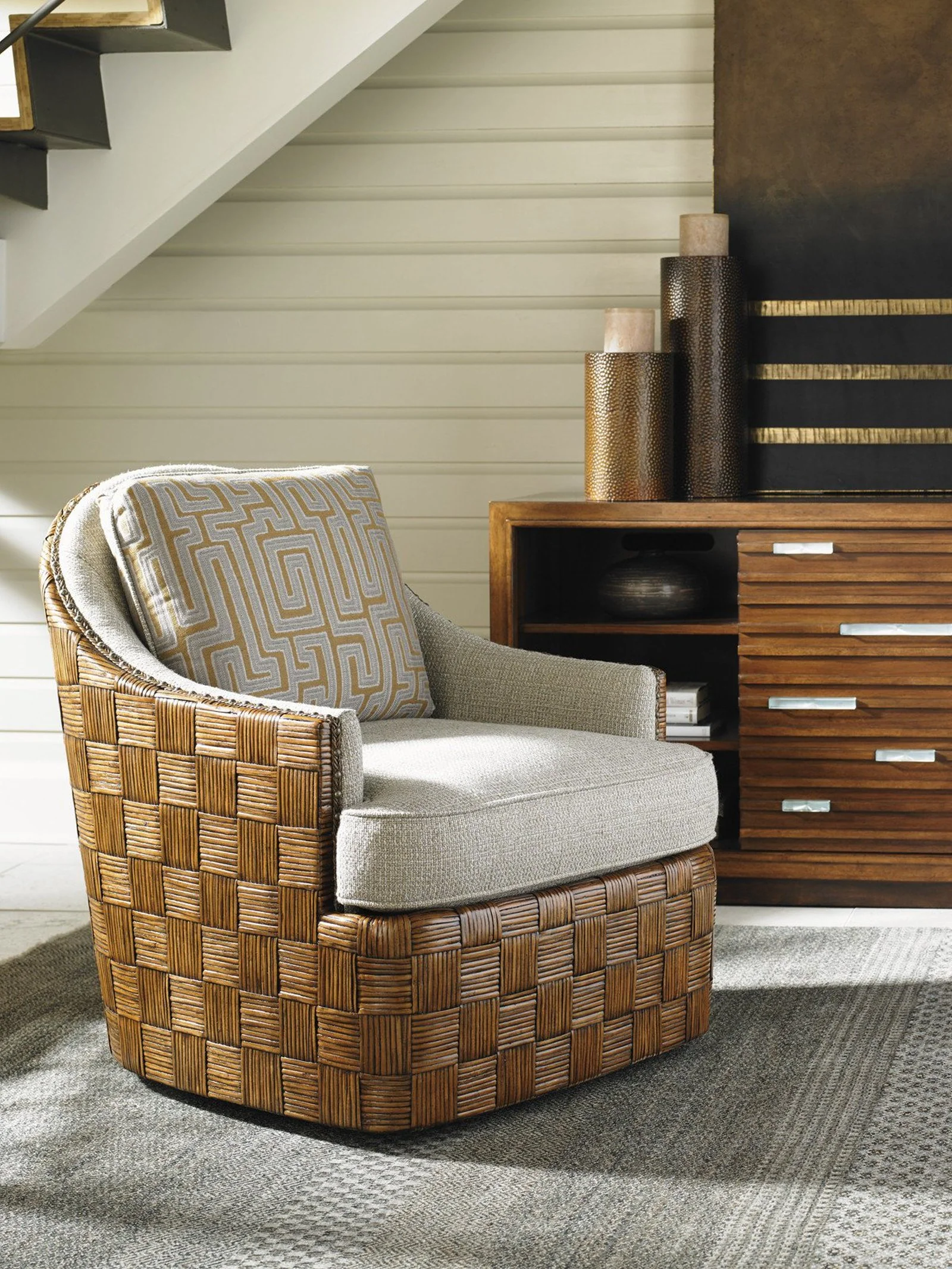 Tommy Bahama Home Island Fusion Nagano Swivel Chair - Image 2
