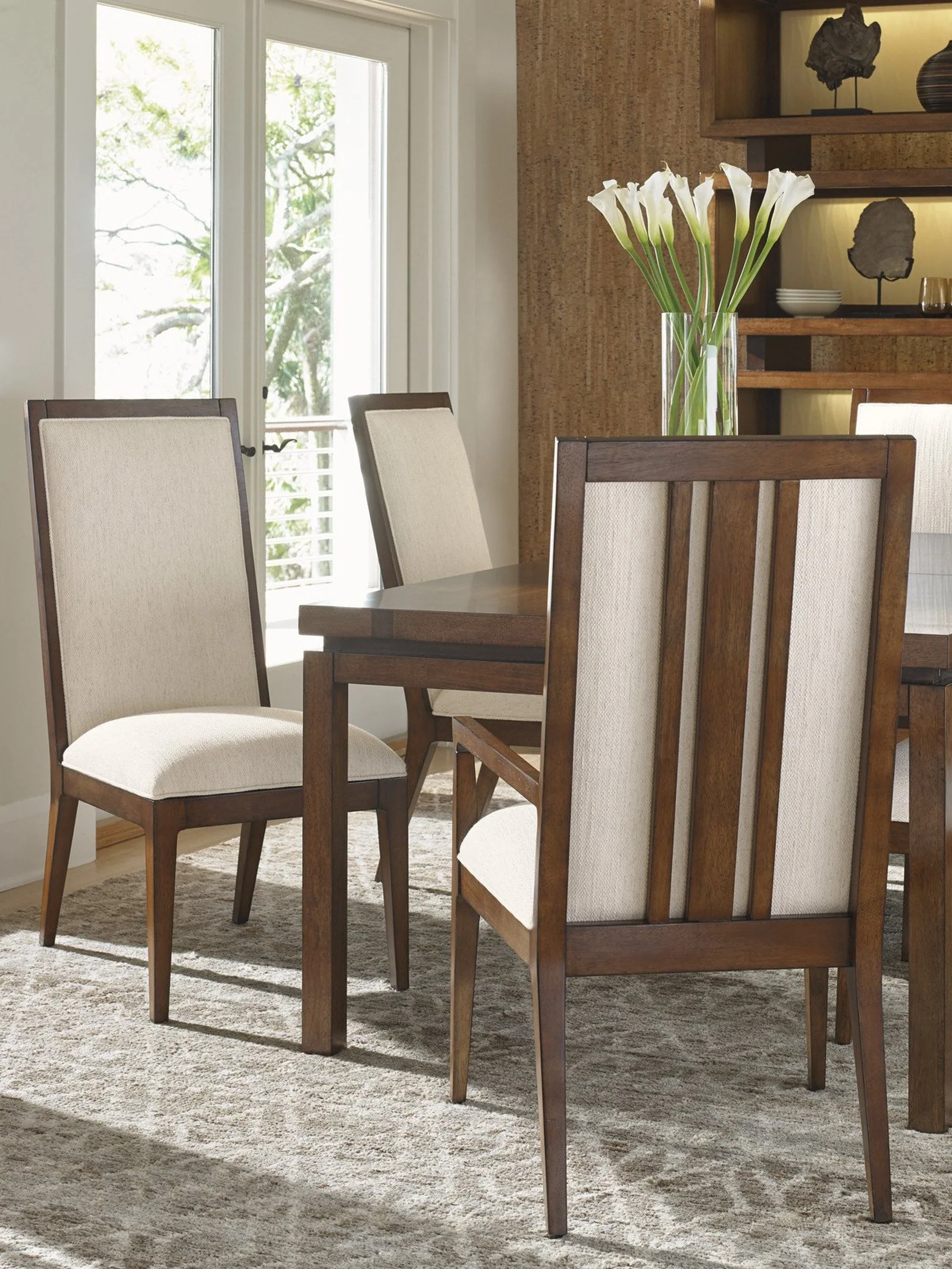 Tommy Bahama Home Island Fusion Natori Slat Back Arm Chair Customizable - Image 6