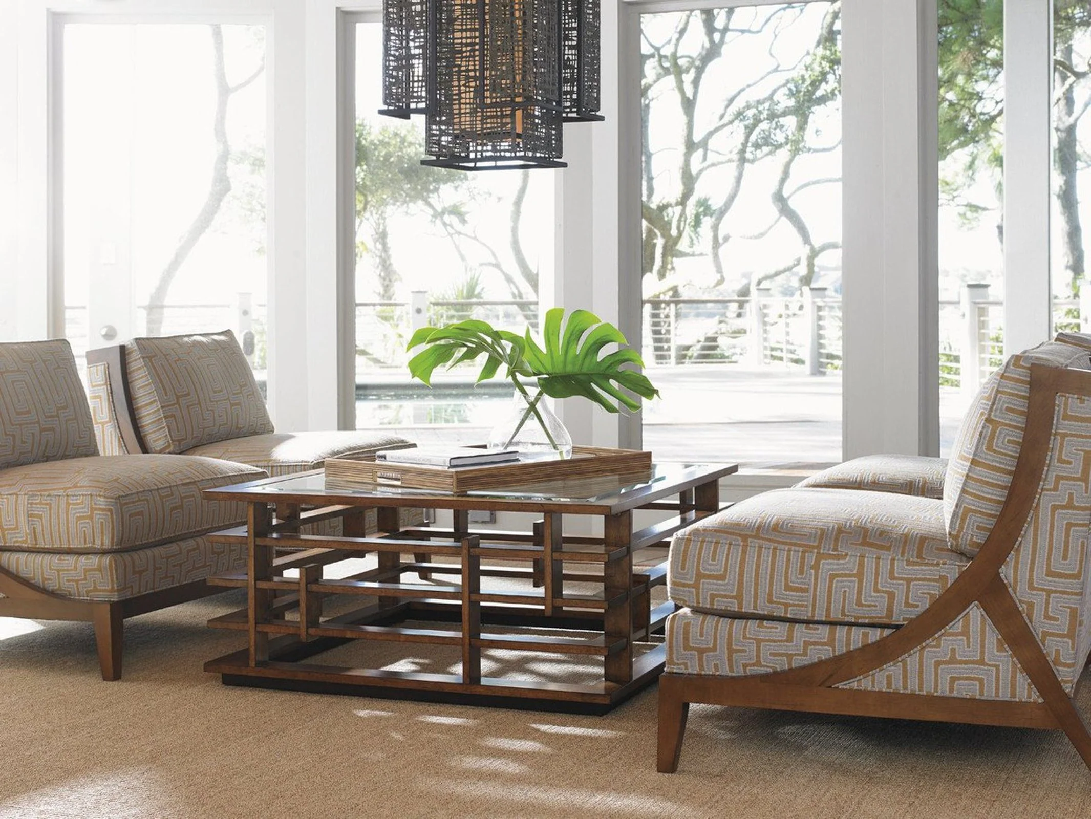 Tommy Bahama Home Island Fusion Nobu Square Cocktail Table - Image 4