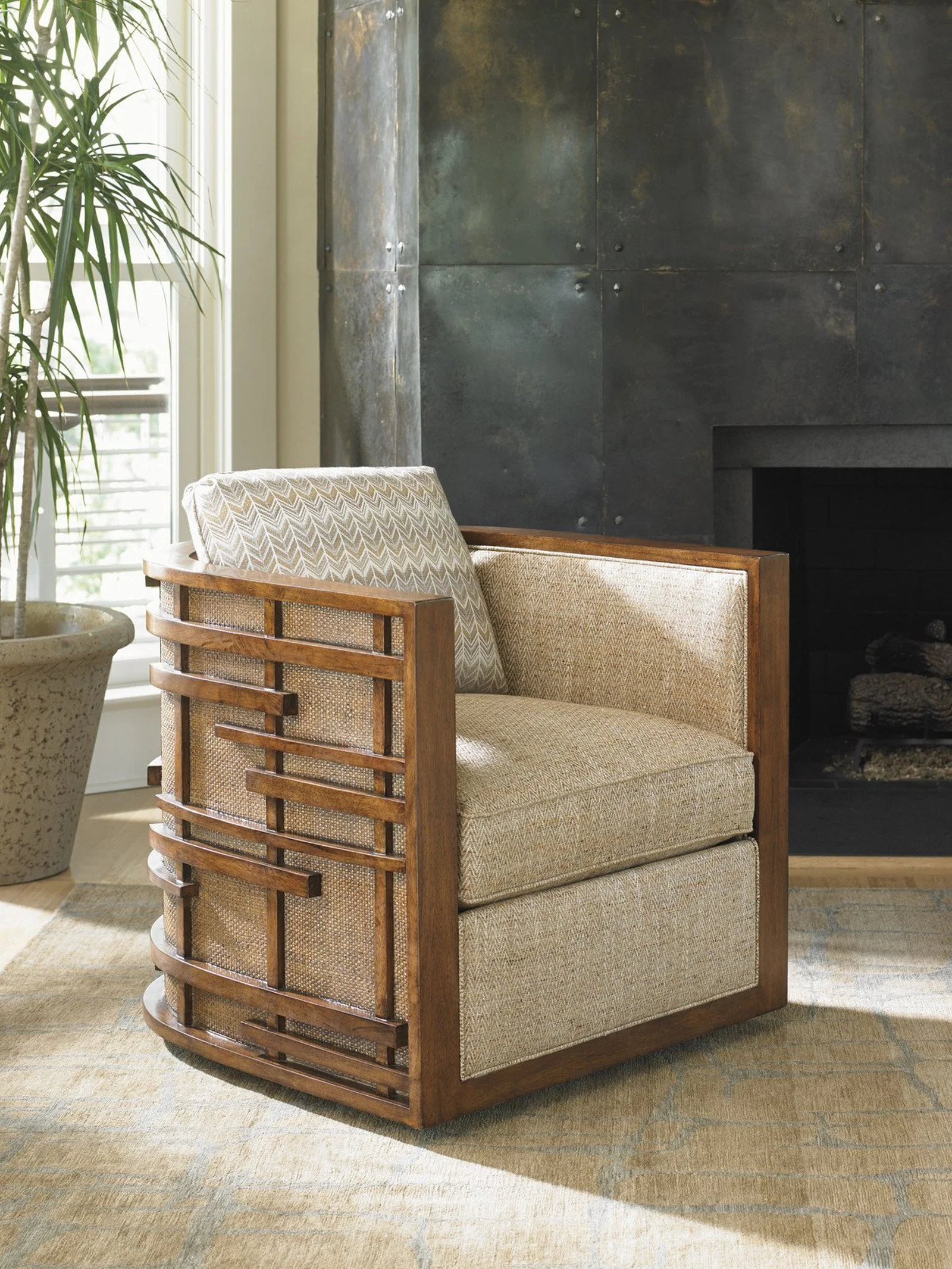 Tommy Bahama Home Island Fusion Semerang Swivel Chair - Image 2