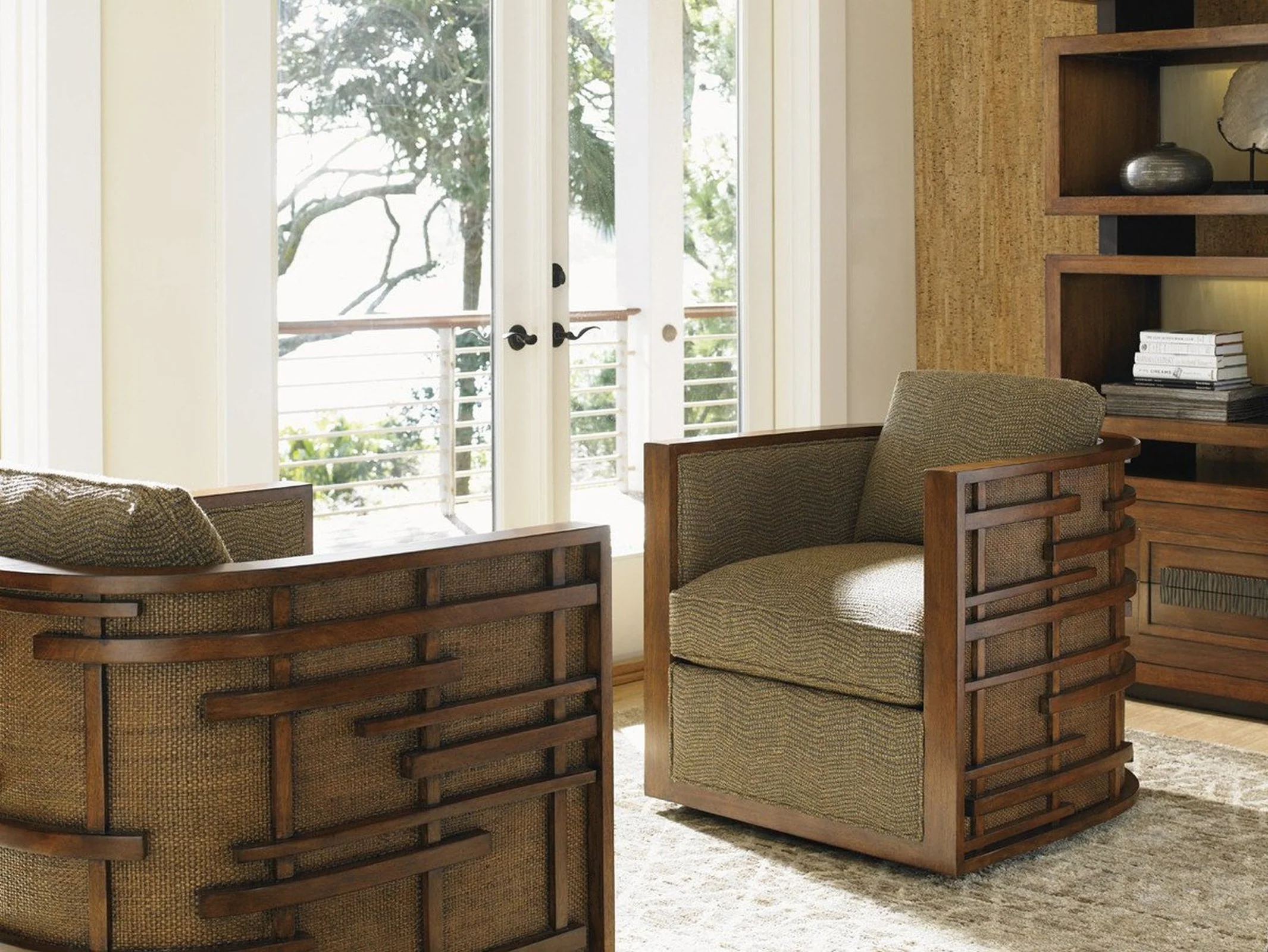 Tommy Bahama Home Island Fusion Semerang Swivel Chair - Image 3