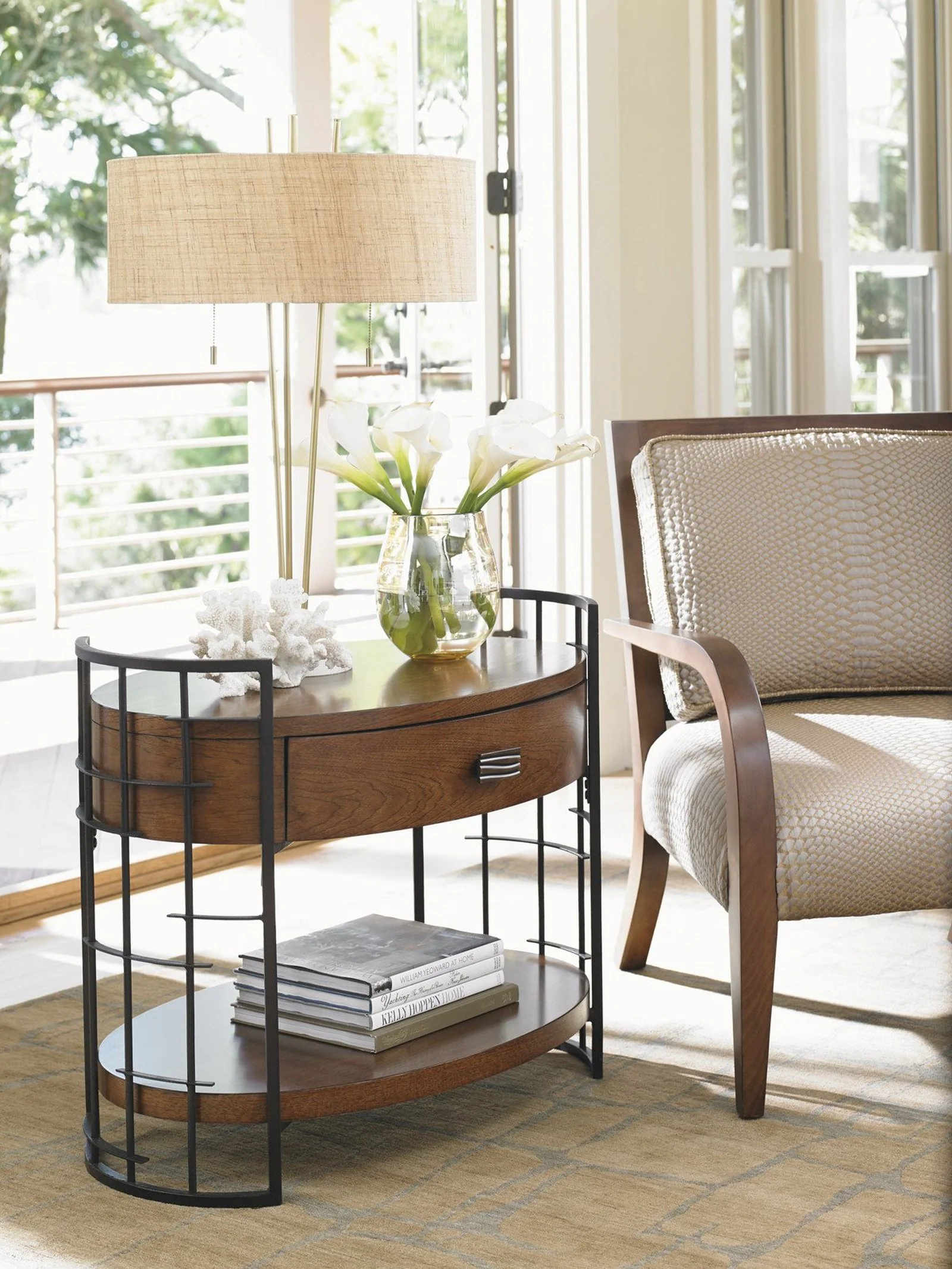 Tommy Bahama Home Island Fusion Sendai High/Low Nightstand - Image 4