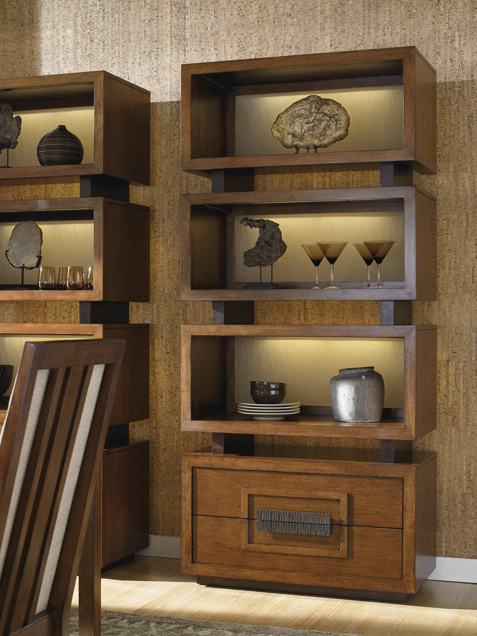 Tommy Bahama Home Island Fusion Tonga Tiered Bookcase - Image 2