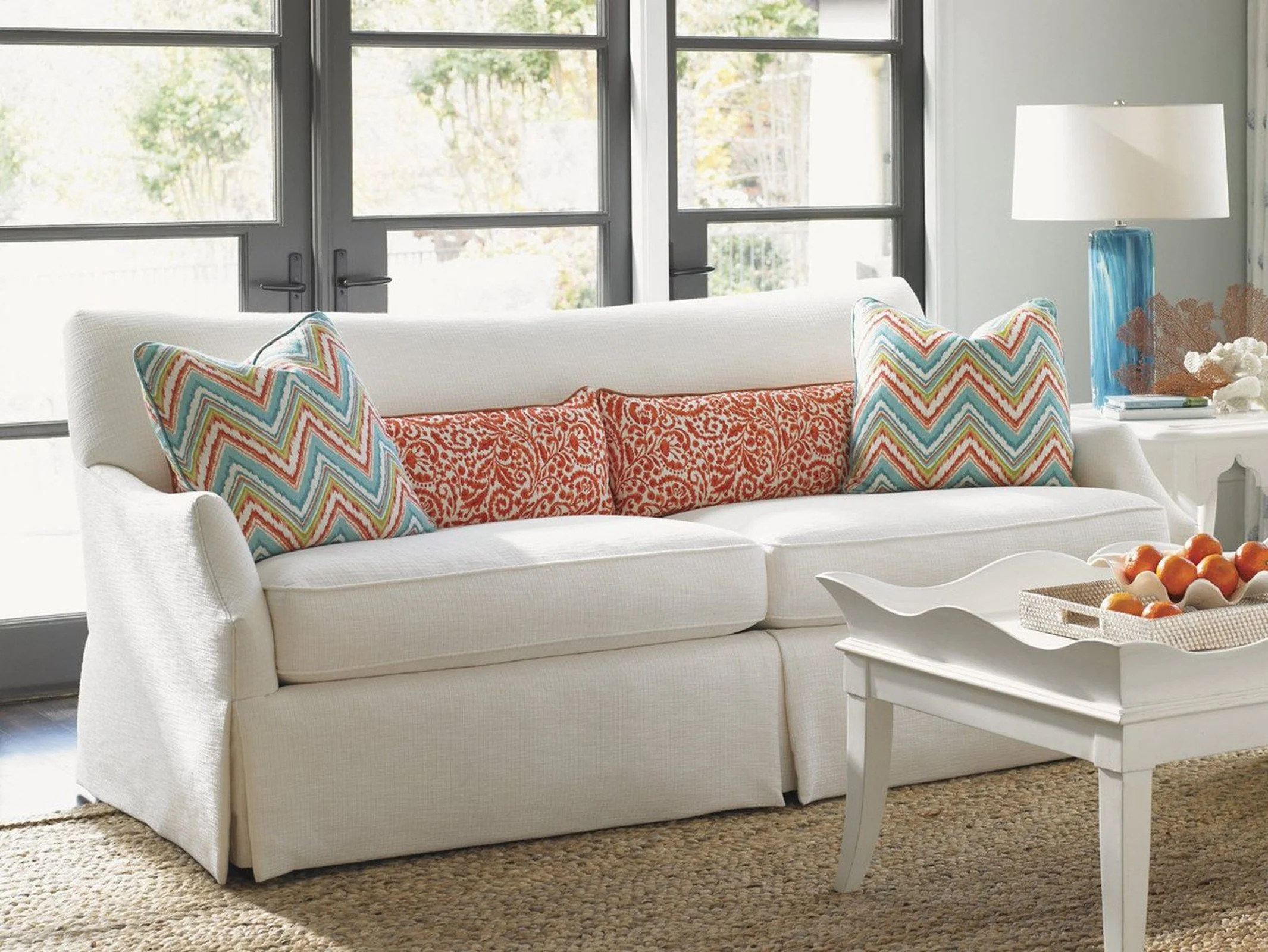 Tommy Bahama Home Ivory Key Crystal Caves Sofa - Image 2