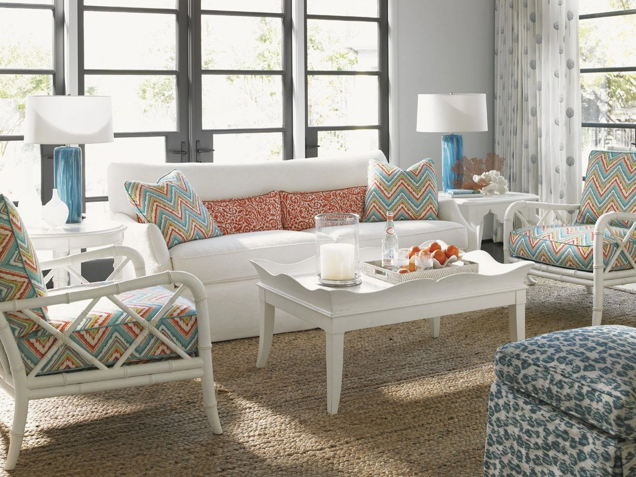 Tommy Bahama Home Ivory Key Crystal Caves Sofa - Image 3