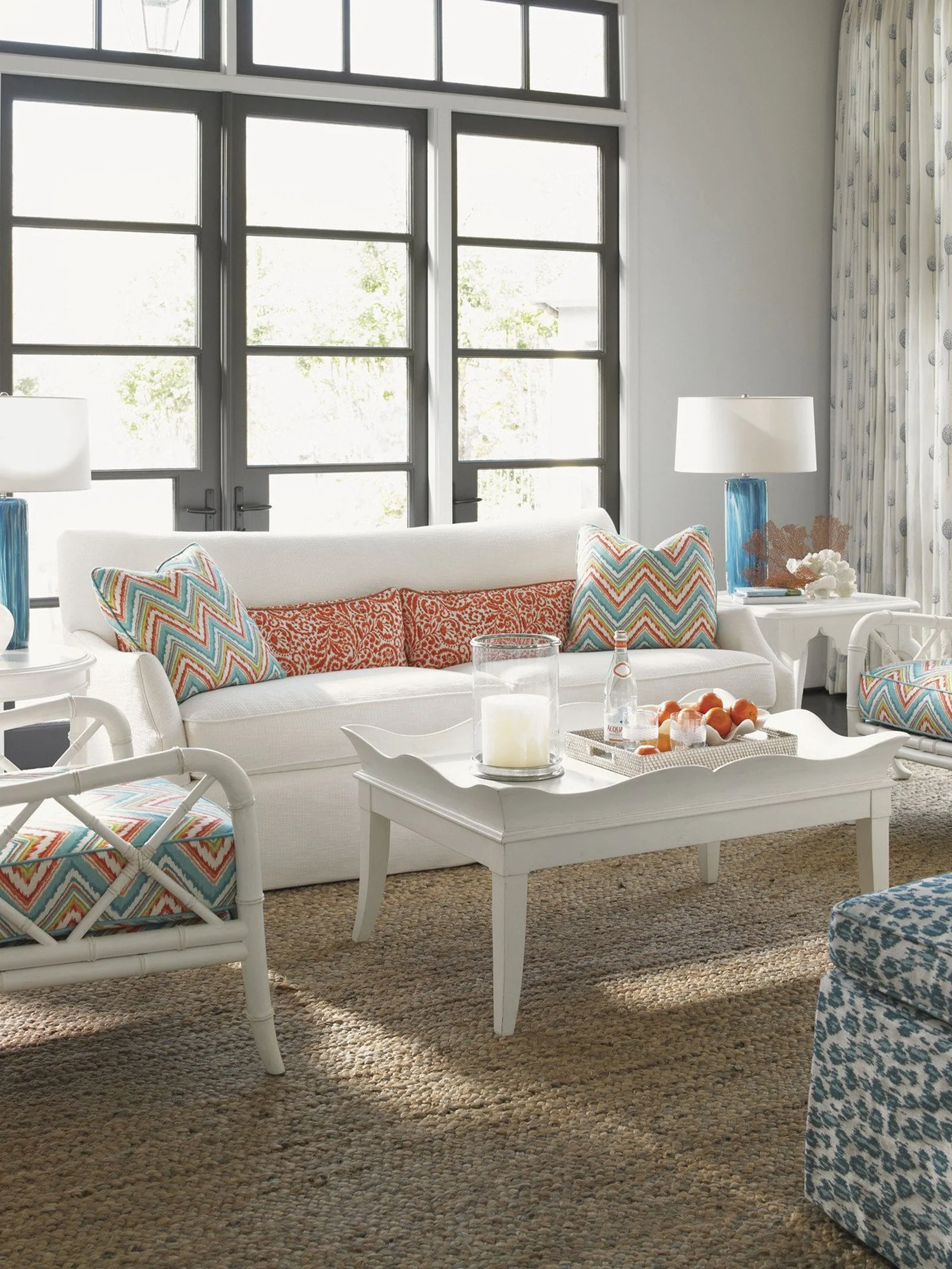 Tommy Bahama Home Ivory Key Crystal Caves Sofa - Image 4