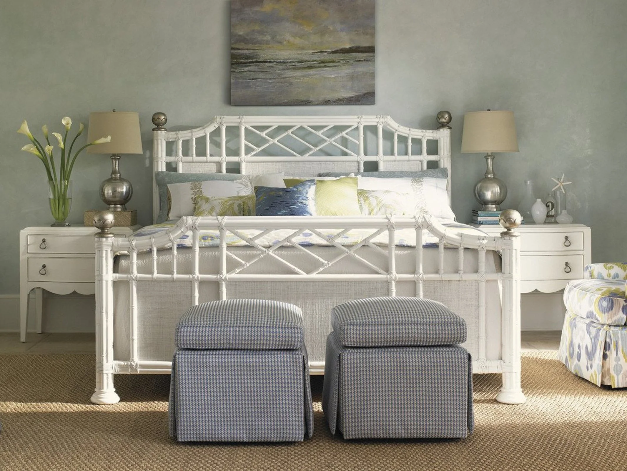 Tommy Bahama Home Ivory Key Pritchards Bay Panel Bed - Image 3