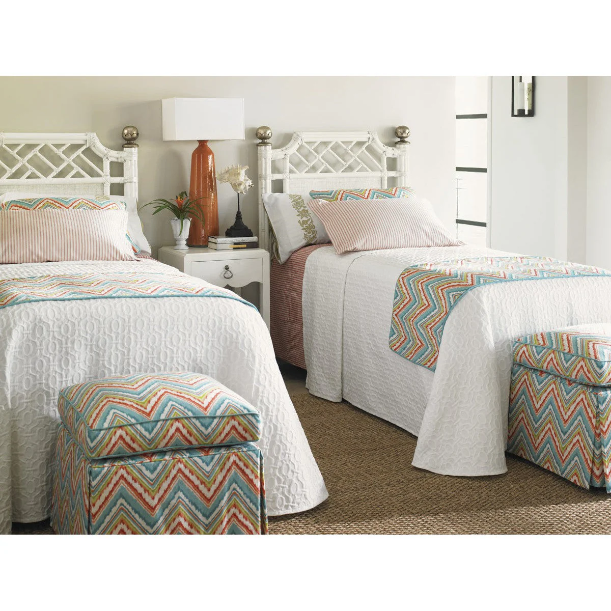 Tommy Bahama Home Ivory Key Pritchards Bay Panel Twin Headboard - Image 2