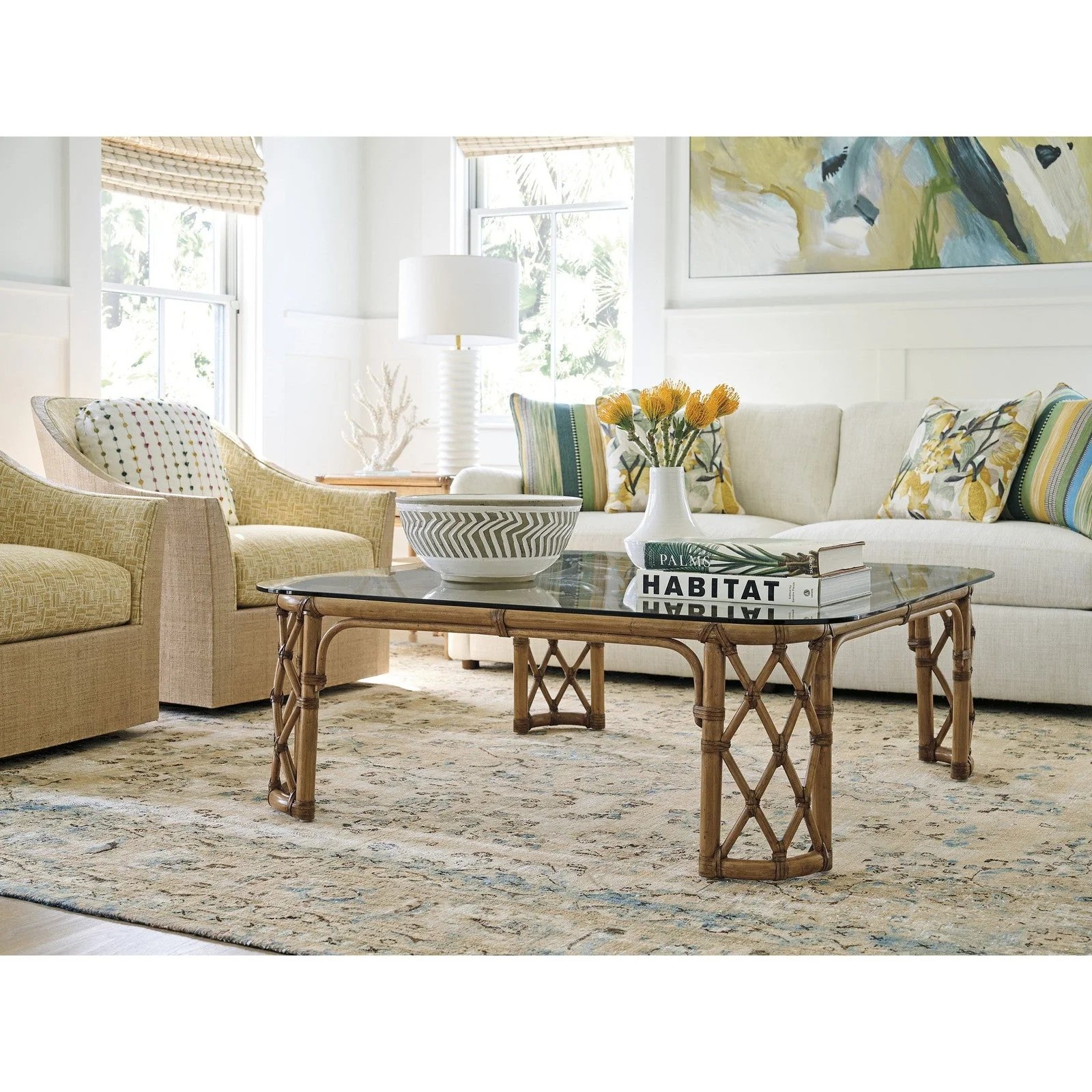 Tommy Bahama Home Key Biscayne Coral Reef Square Cocktail Table - Image 2