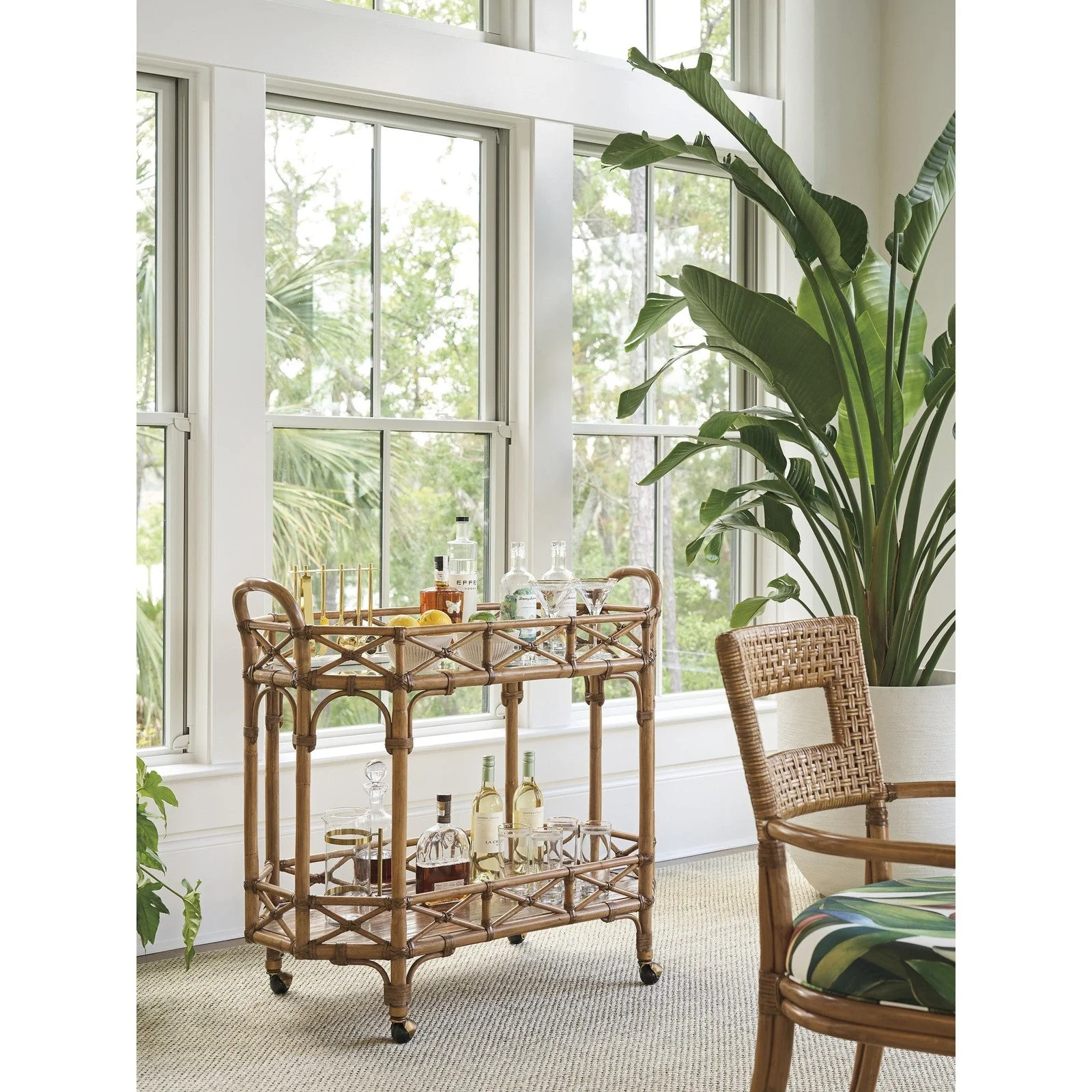 Tommy Bahama Home Key Biscayne Nautilus Bar Cart - Image 2