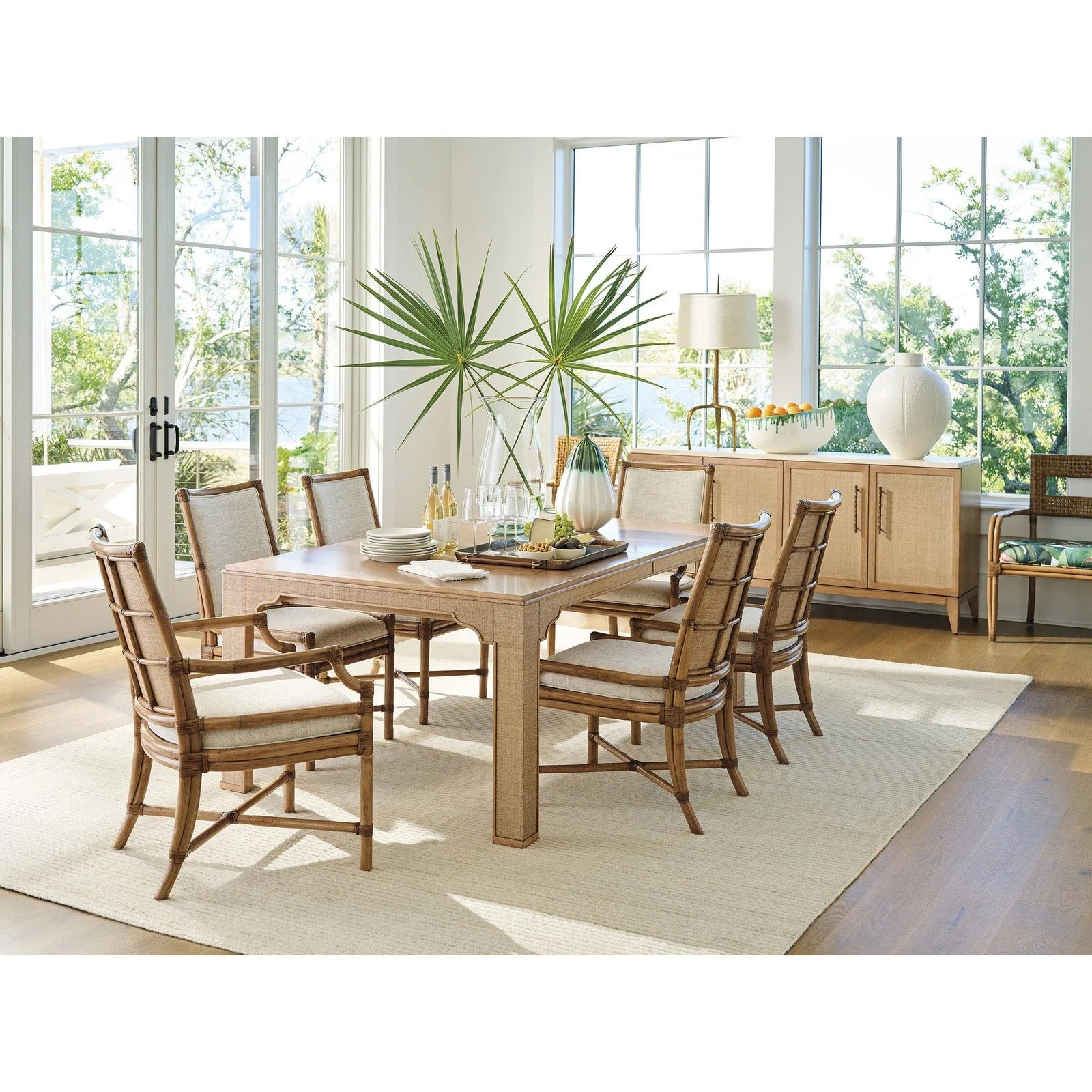 Tommy Bahama Home Key Biscayne Oceanside Rattan Arm Chair - Image 2