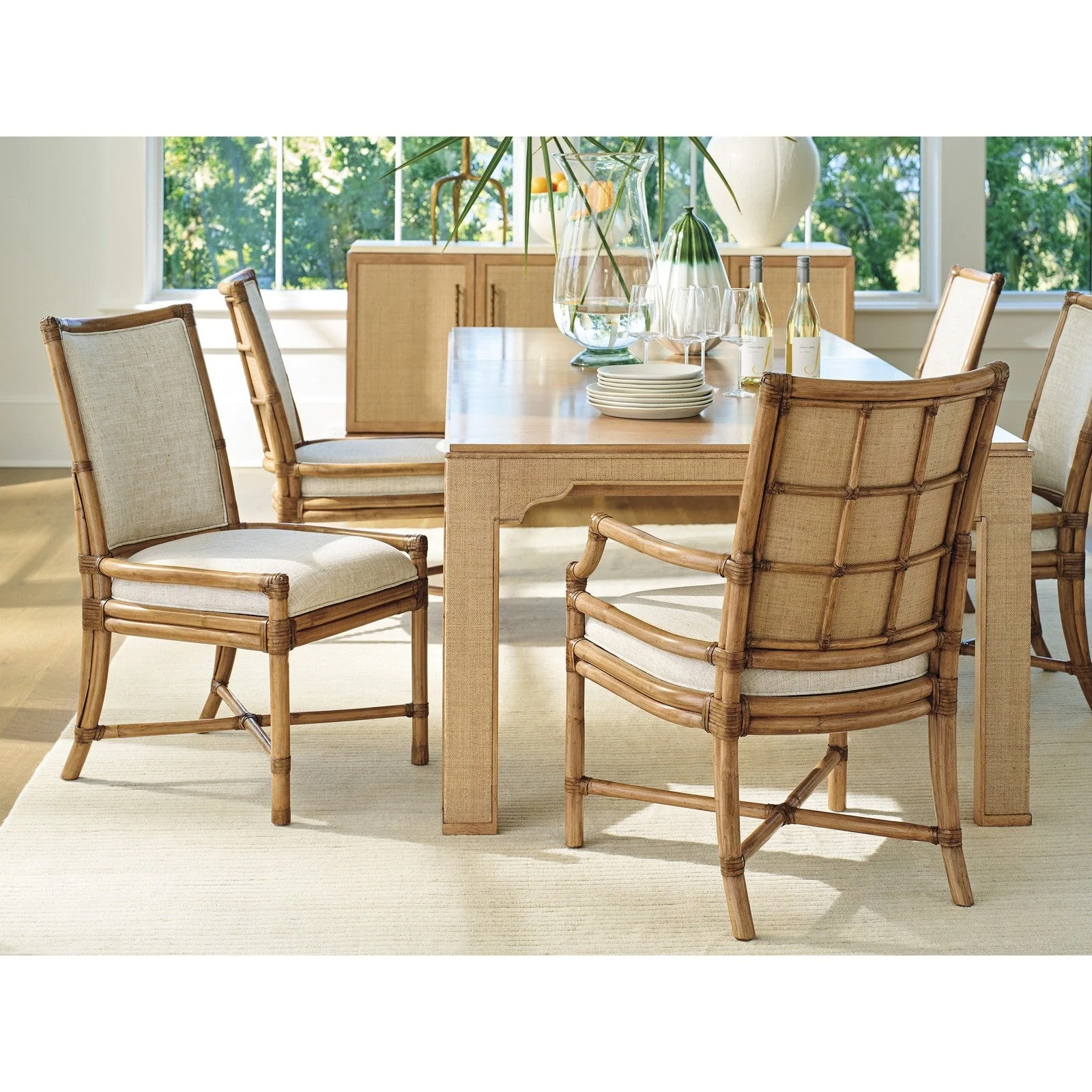 Tommy Bahama Home Key Biscayne Oceanside Rattan Side Chair - Image 2