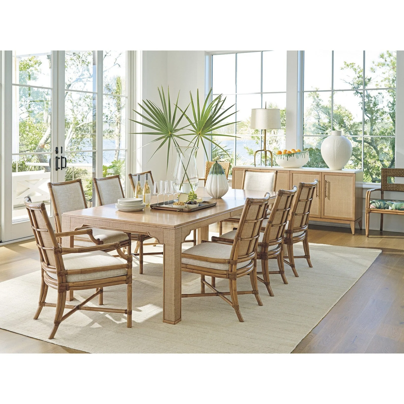 Tommy Bahama Home Key Biscayne Oceanside Rattan Side Chair - Image 3