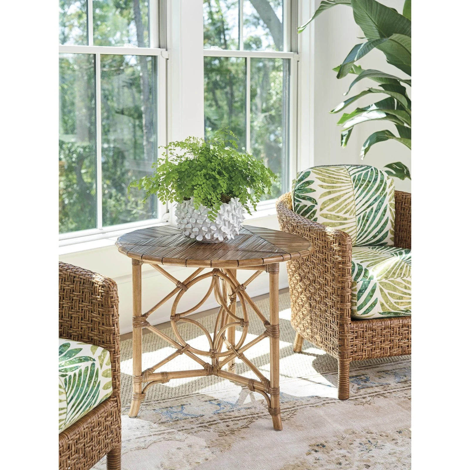 Tommy Bahama Home Key Biscayne Palm Island Drop-Leaf Accent Table - Image 2