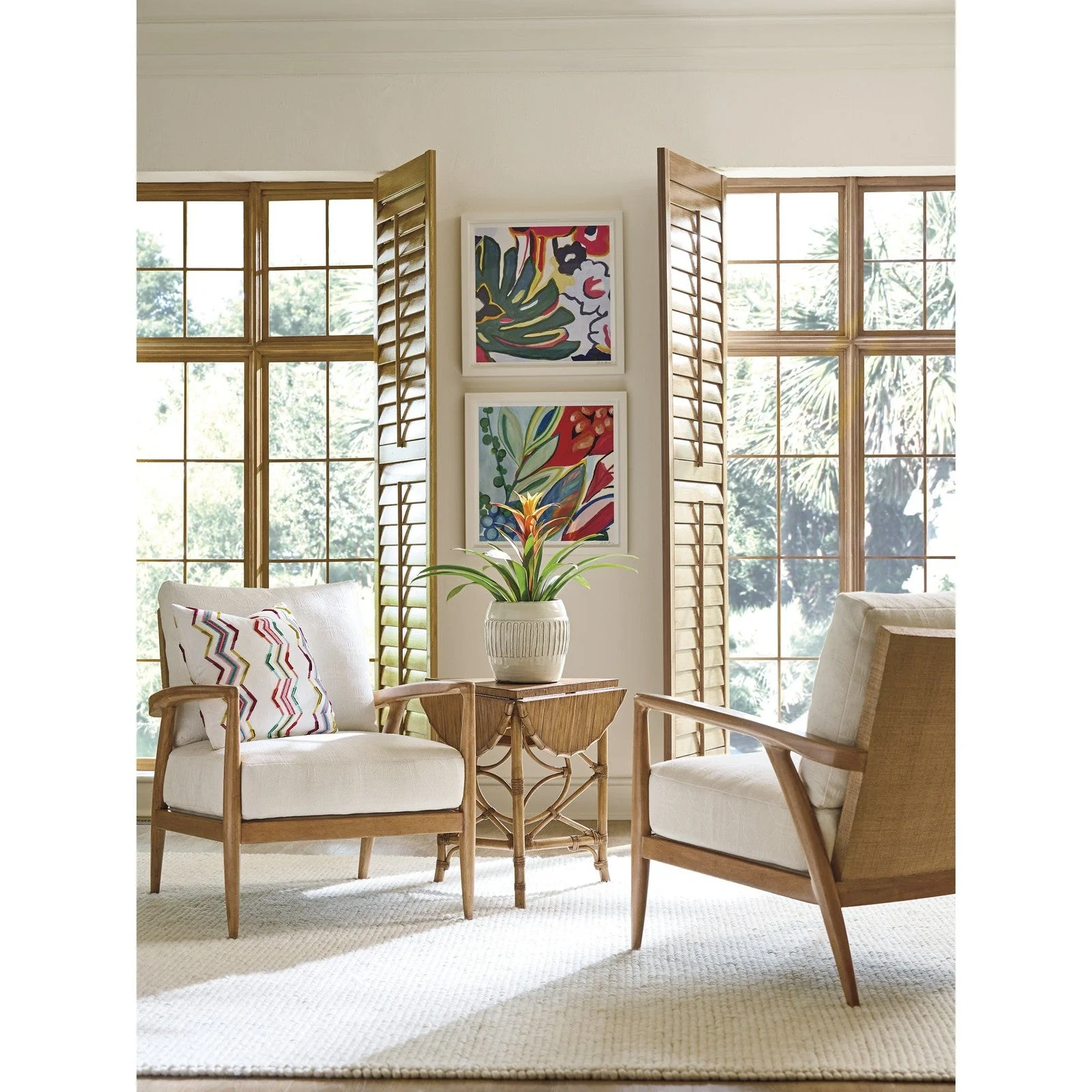Tommy Bahama Home Key Biscayne Palm Island Drop-Leaf Accent Table - Image 3