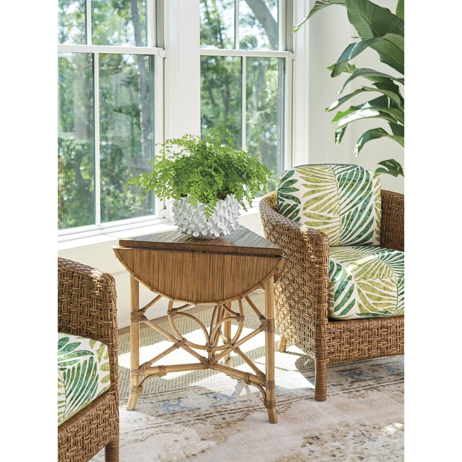 Tommy Bahama Home Key Biscayne Palm Island Drop-Leaf Accent Table - Image 4