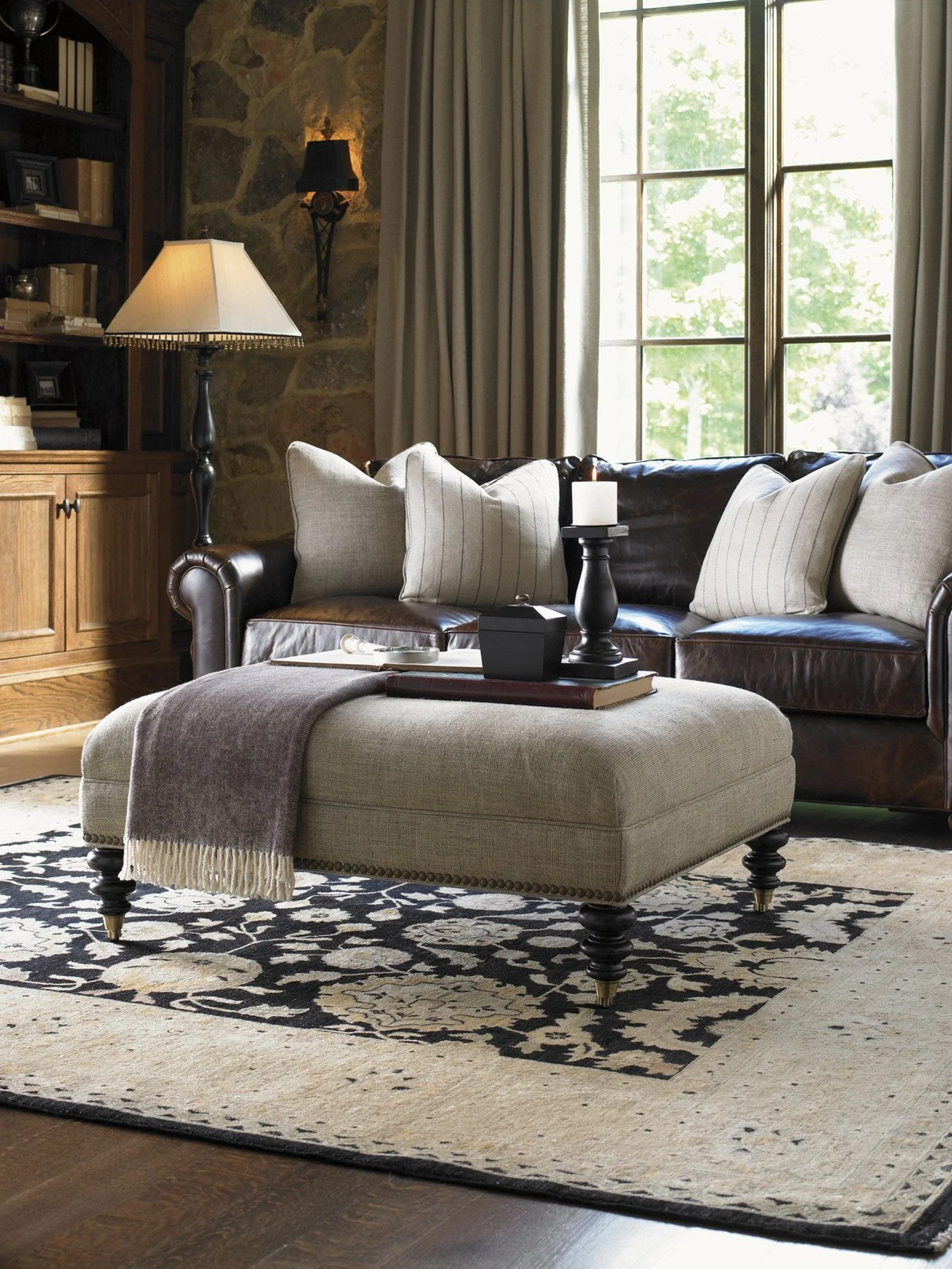 Tommy Bahama Home Kingstown Cooper Cocktail Ottoman - Image 2