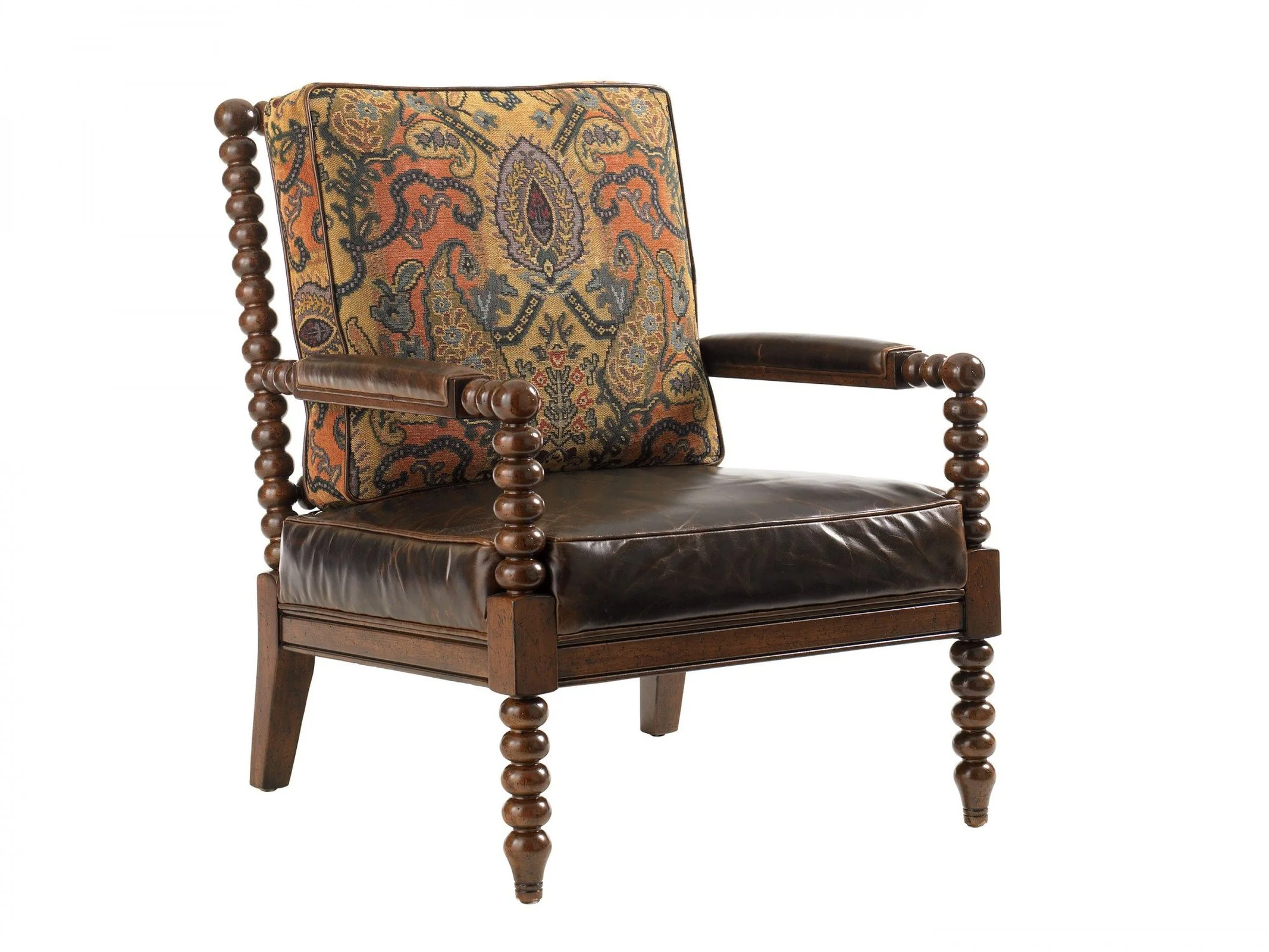 Tommy Bahama Home Kingstown Maarten Leather Chair - Image 4