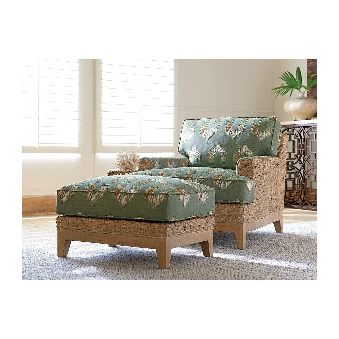 Tommy Bahama Home Los Altos Danville Ottoman - 29 Inch - Image 2
