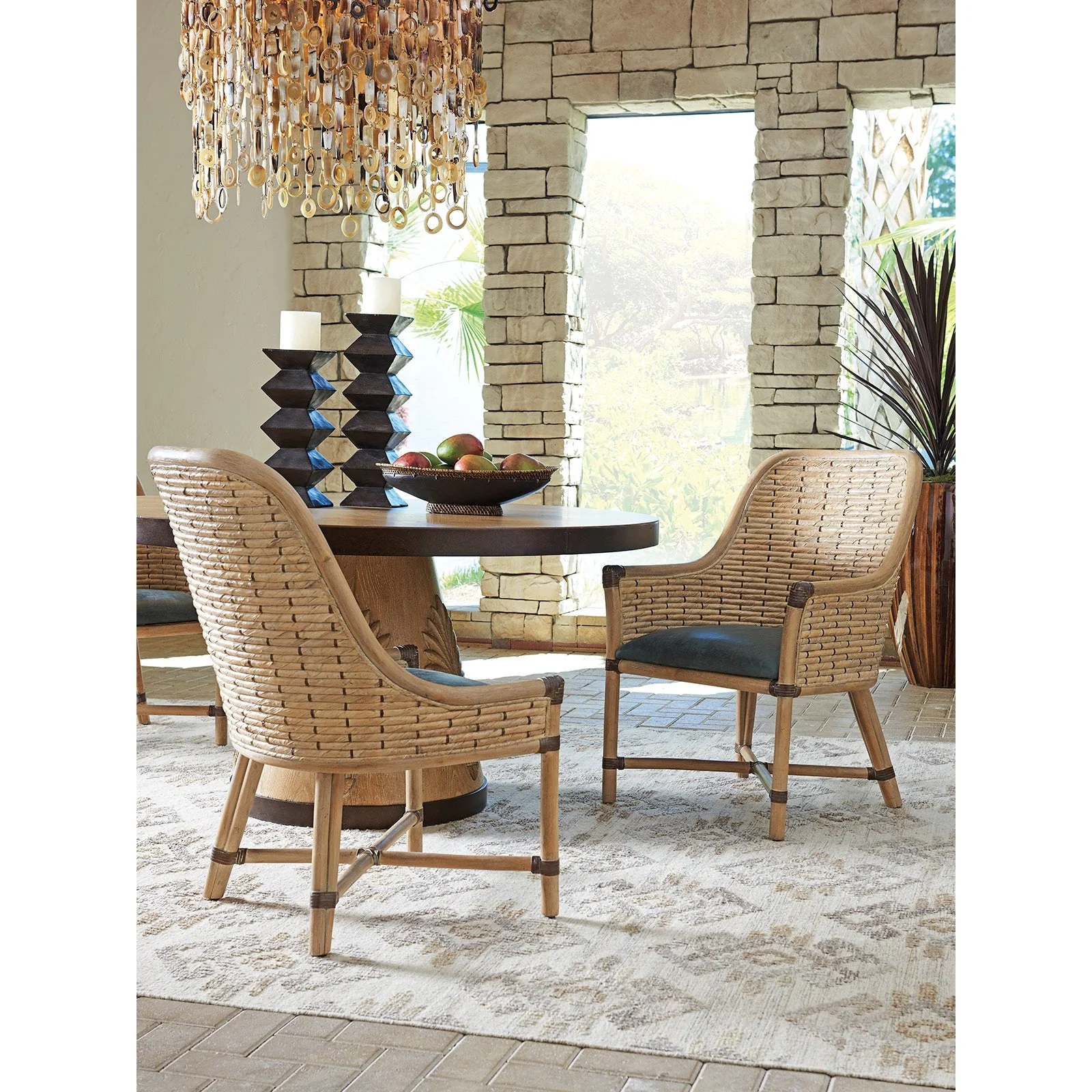 Tommy Bahama Home Los Altos Keeling Woven Arm Chair - Image 3