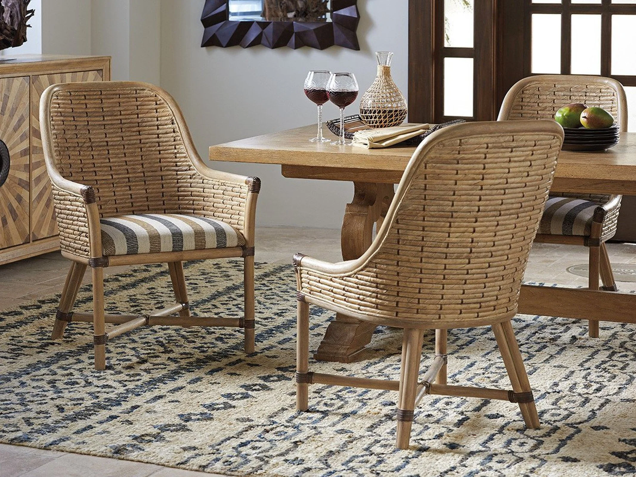 Tommy Bahama Home Los Altos Keeling Woven Arm Chair As Shown - Image 8