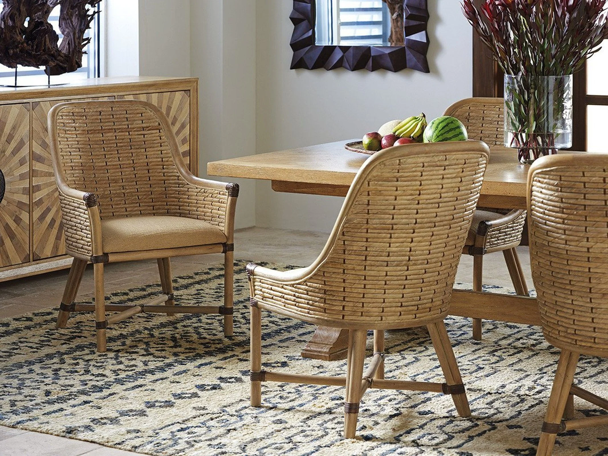 Tommy Bahama Home Los Altos Keeling Woven Side Chair As Shown - Image 3