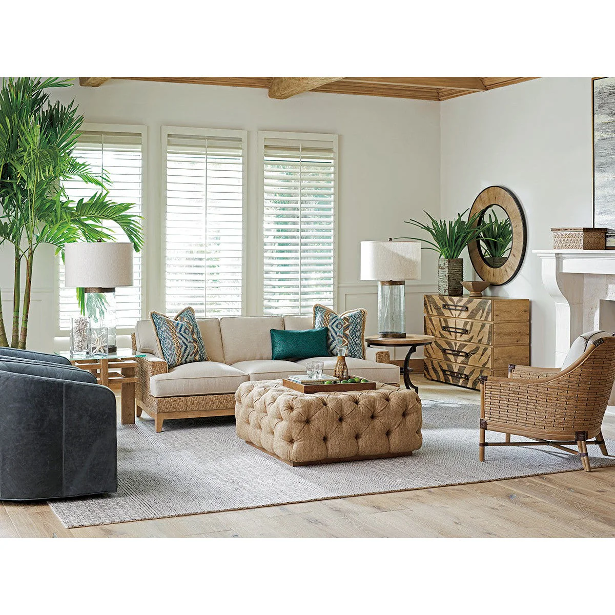 Tommy Bahama Home Los Altos Laurel Cocktail Ottoman - 41.5 Inch - Image 3