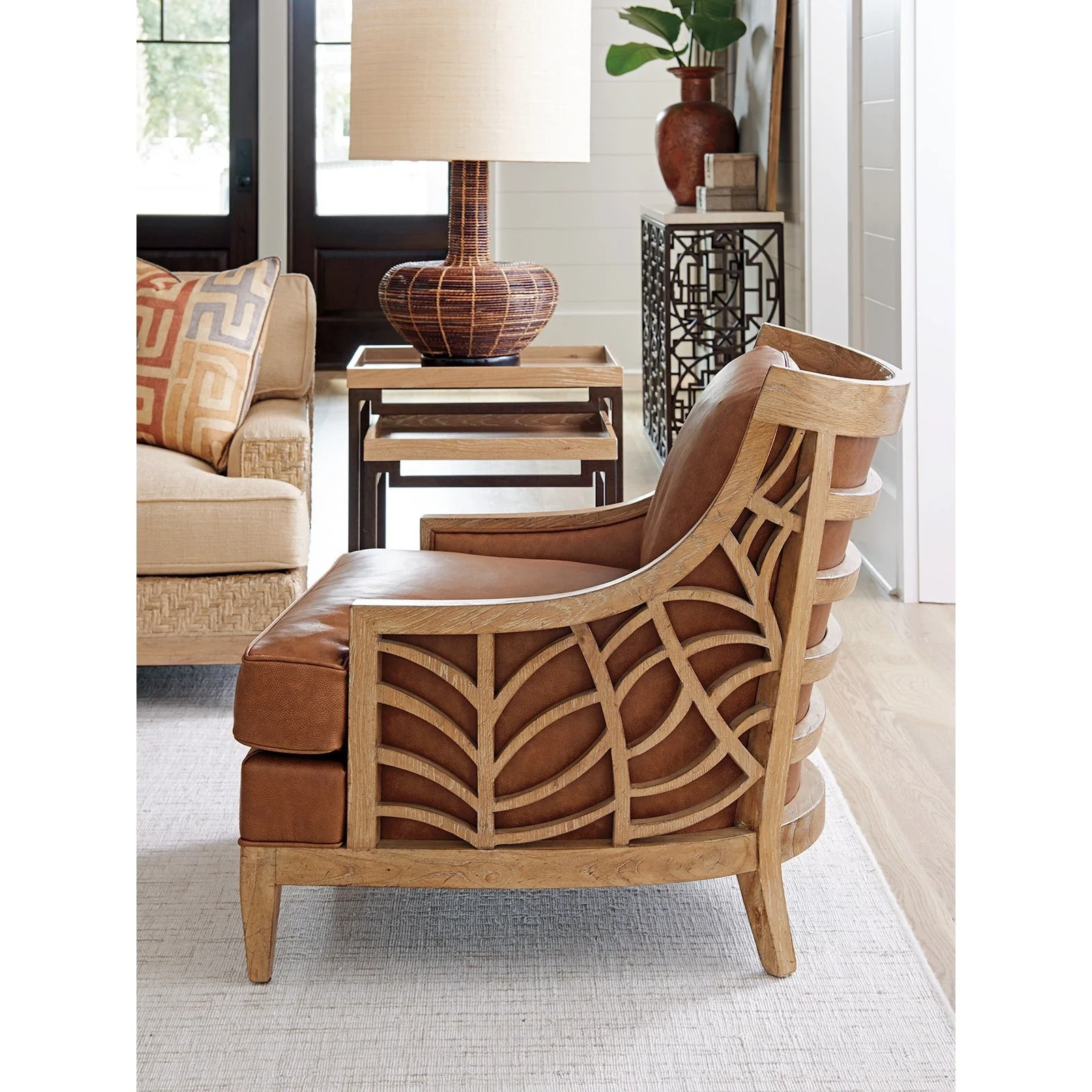 Tommy Bahama Home Los Altos Marion Leather Chair - Image 2