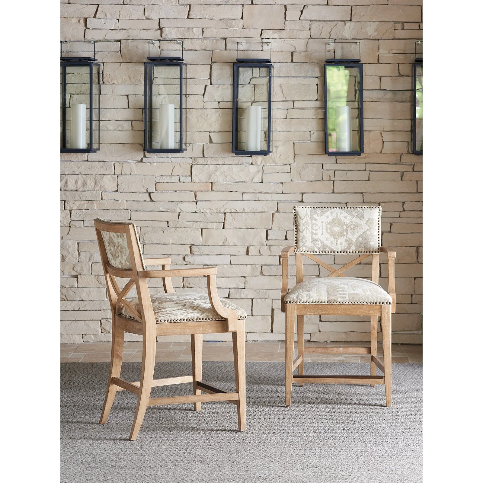Tommy Bahama Home Los Altos Sutherland Upholstered Counter Stool - Image 2