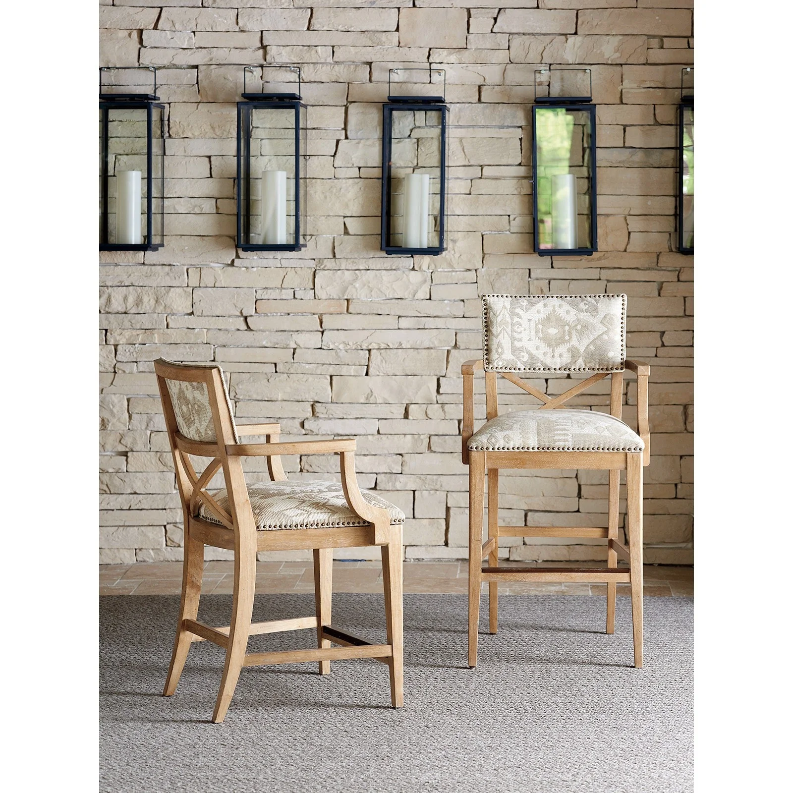 Tommy Bahama Home Los Altos Sutherland Upholstered Counter Stool - Image 3