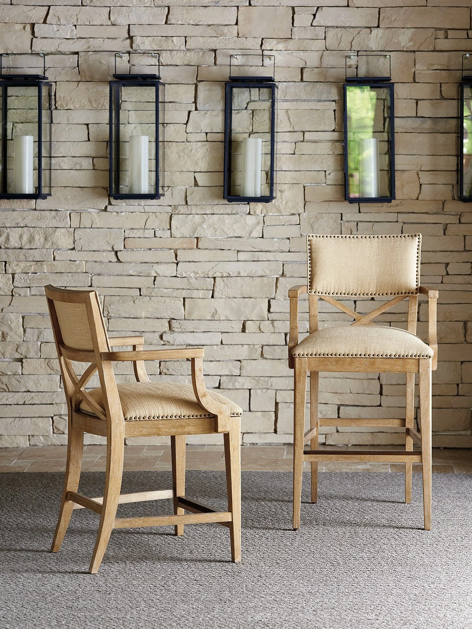 Tommy Bahama Home Los Altos Sutherland Upholstered Counter Stool As Shown - Image 3