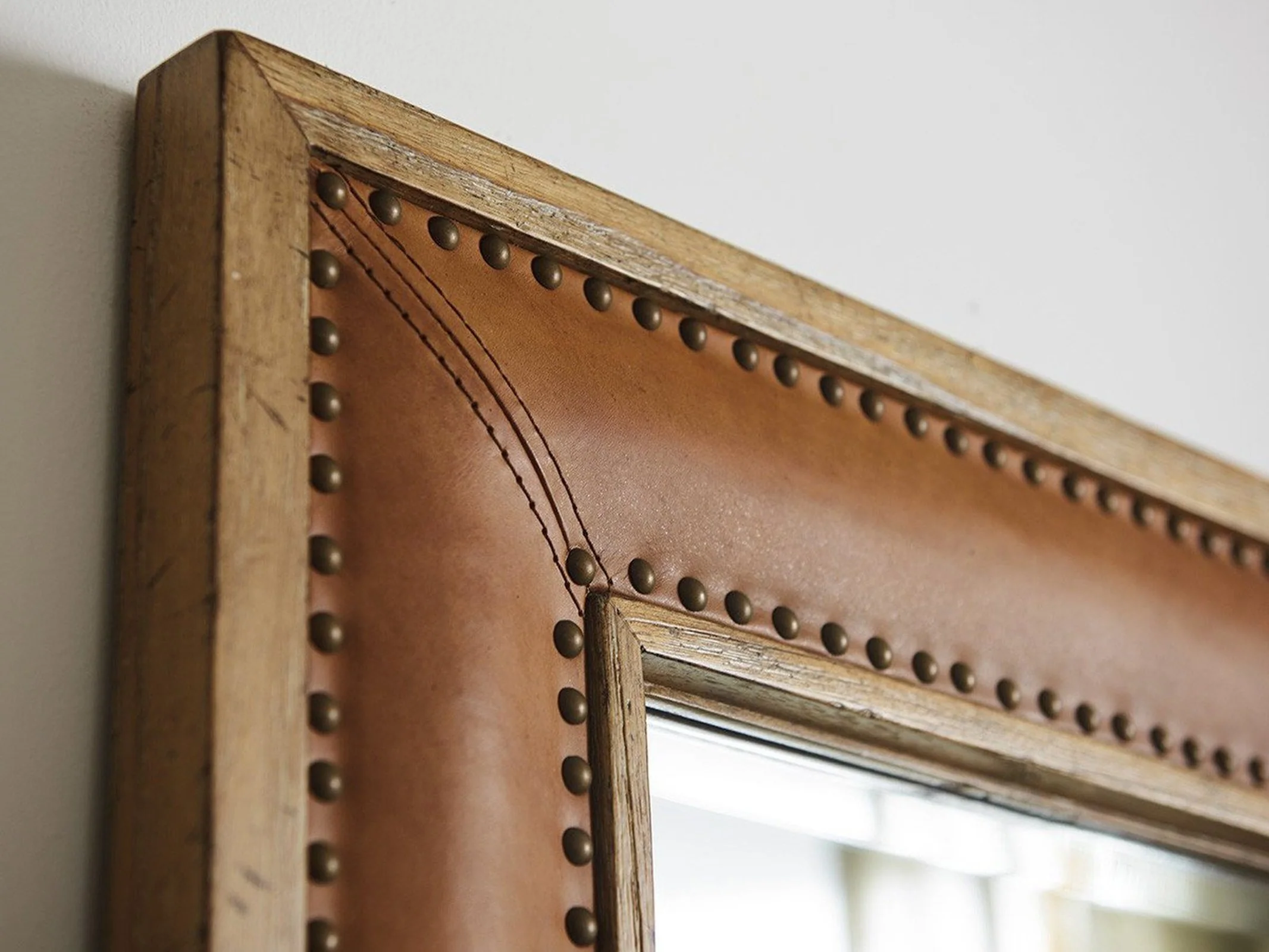 Tommy Bahama Home Los Altos Dominica Leather Rectangular Mirror - Image 2