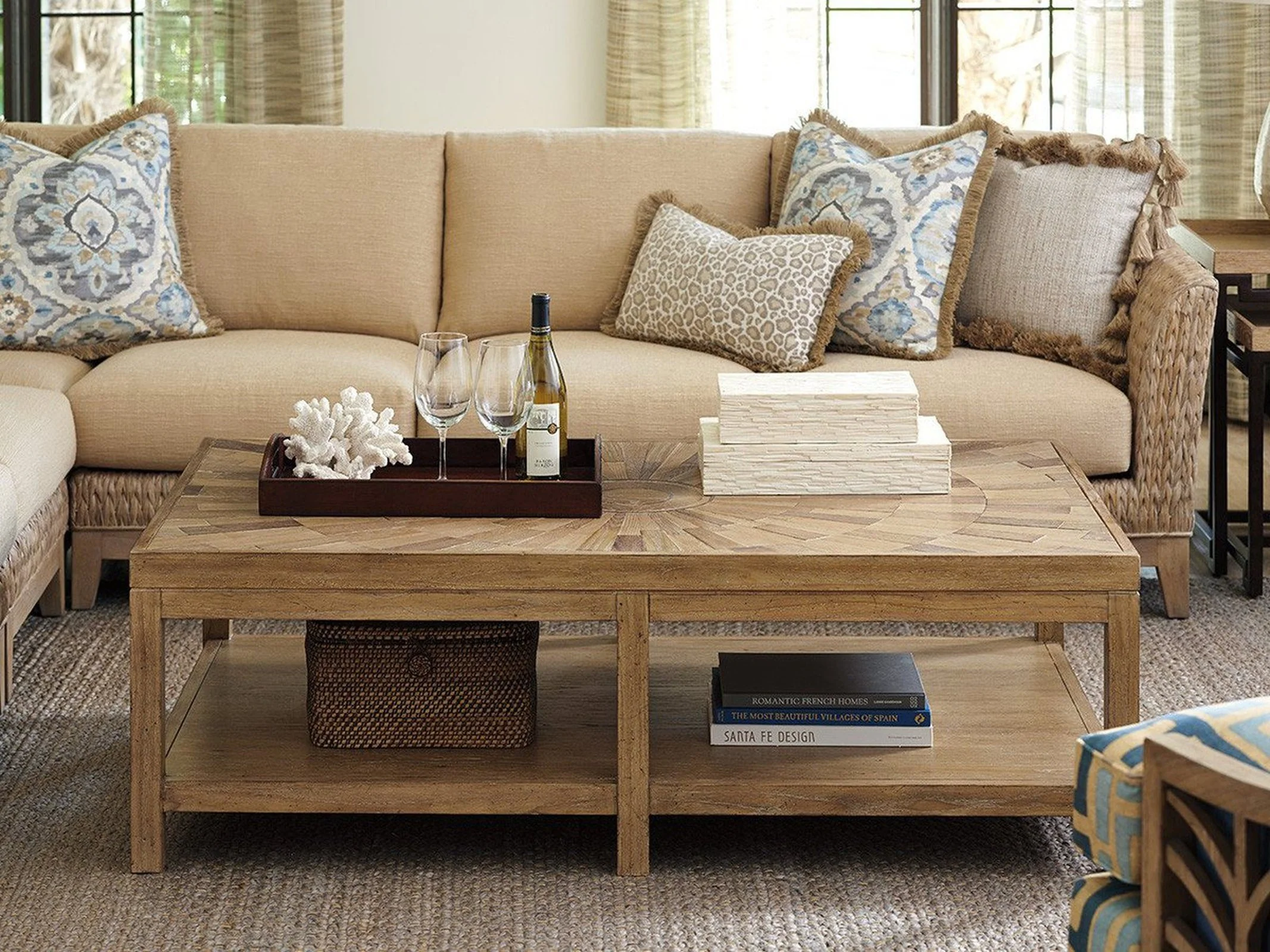 Tommy Bahama Home Los Altos Ducane Rectangular Cocktail Table - Image 4