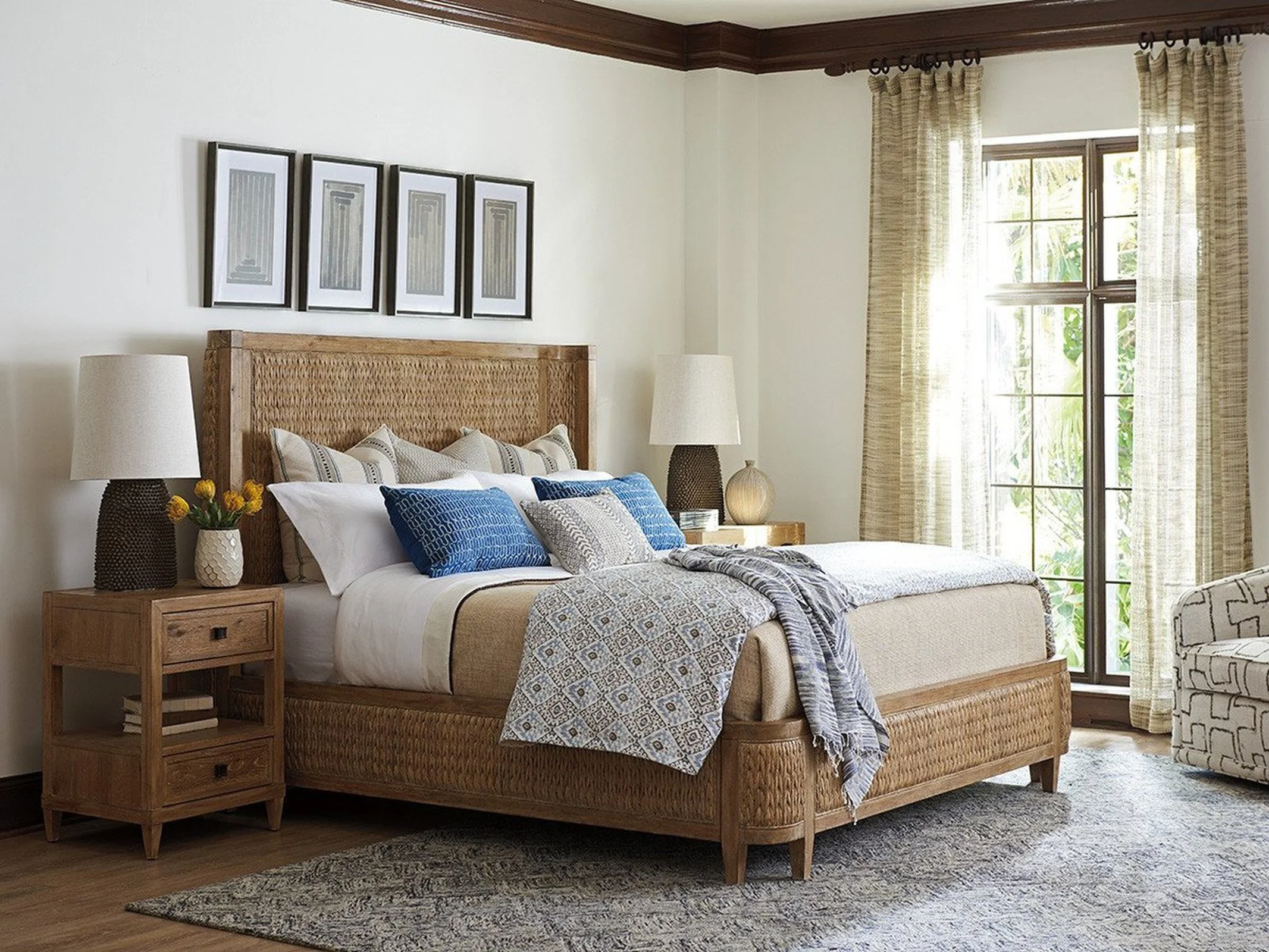 Tommy Bahama Home Los Altos Ivory Coast Woven Bed - Image 2