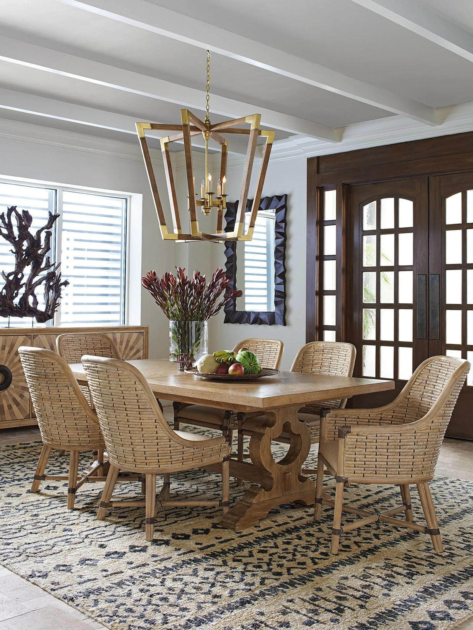 Tommy Bahama Home Los Altos Keeling Woven Arm Chair Customizable - Image 3