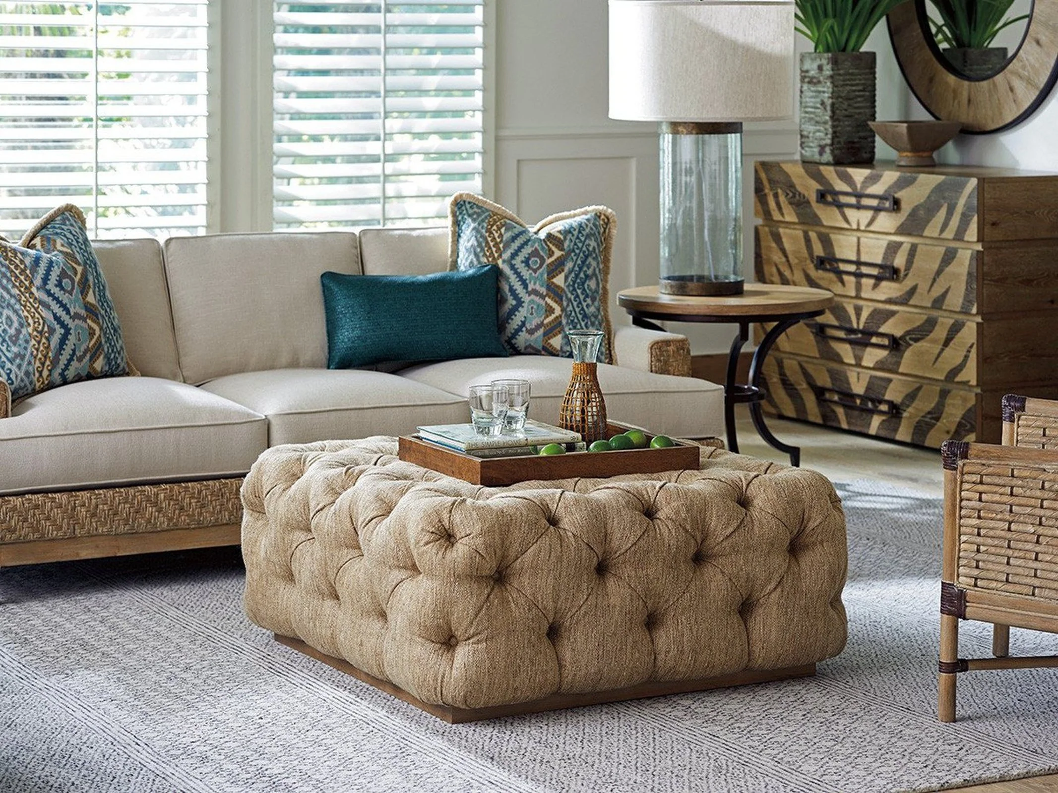 Tommy Bahama Home Los Altos Laurel Cocktail Ottoman - Image 2