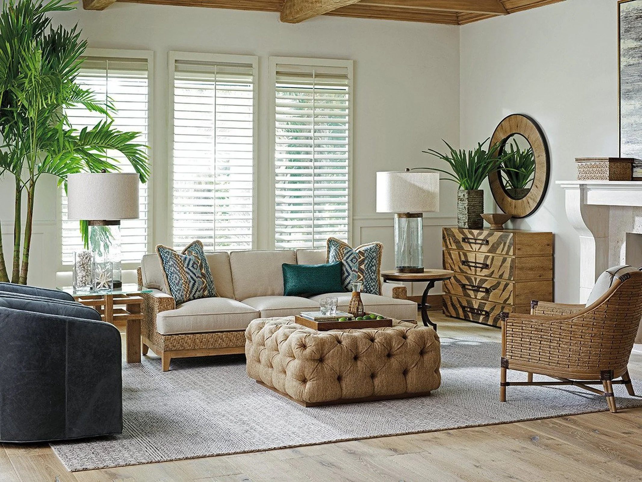 Tommy Bahama Home Los Altos Laurel Cocktail Ottoman - Image 3
