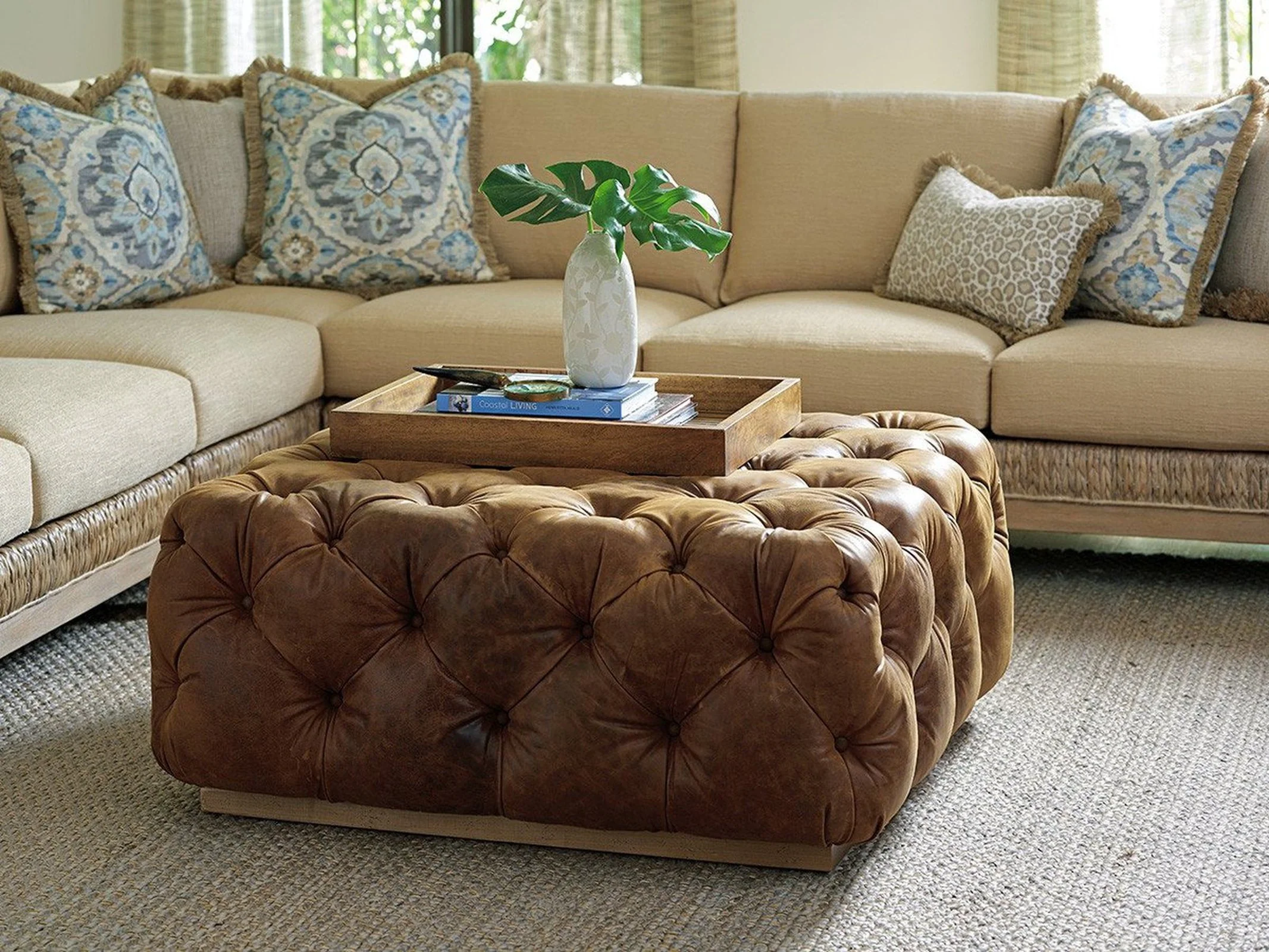 Tommy Bahama Home Los Altos Laurel Cocktail Ottoman - Image 6