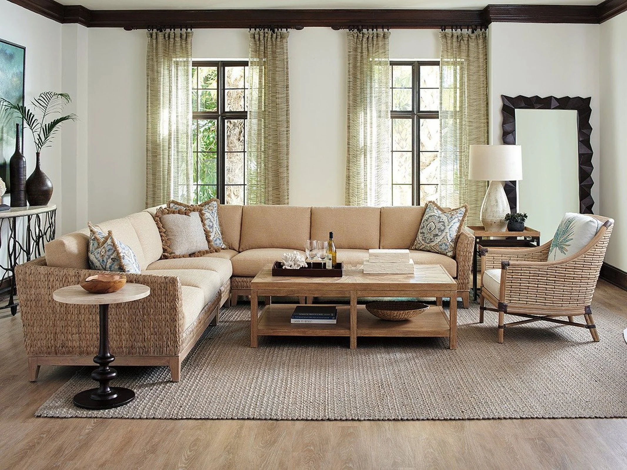 Tommy Bahama Home Los Altos Marshall Stone Top Round End Table - Image 3