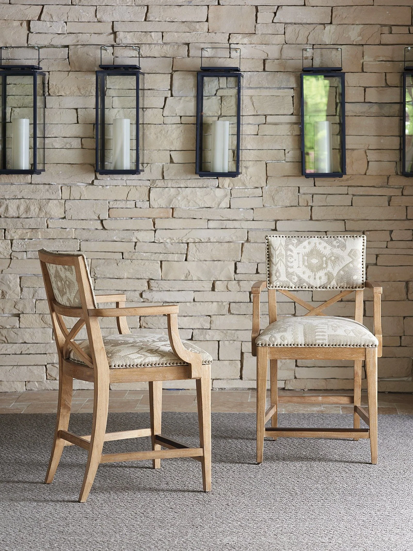 Tommy Bahama Home Los Altos Sutherland Upholstered Counter Stool Customizable - Image 6