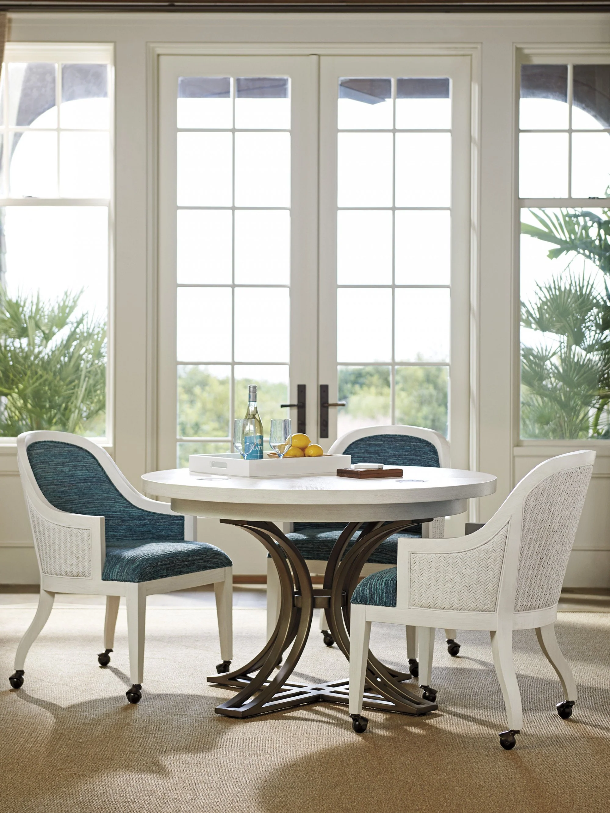 Tommy Bahama Home Ocean Breeze Bayview Arm Chair With Casters As Shown - Image 8