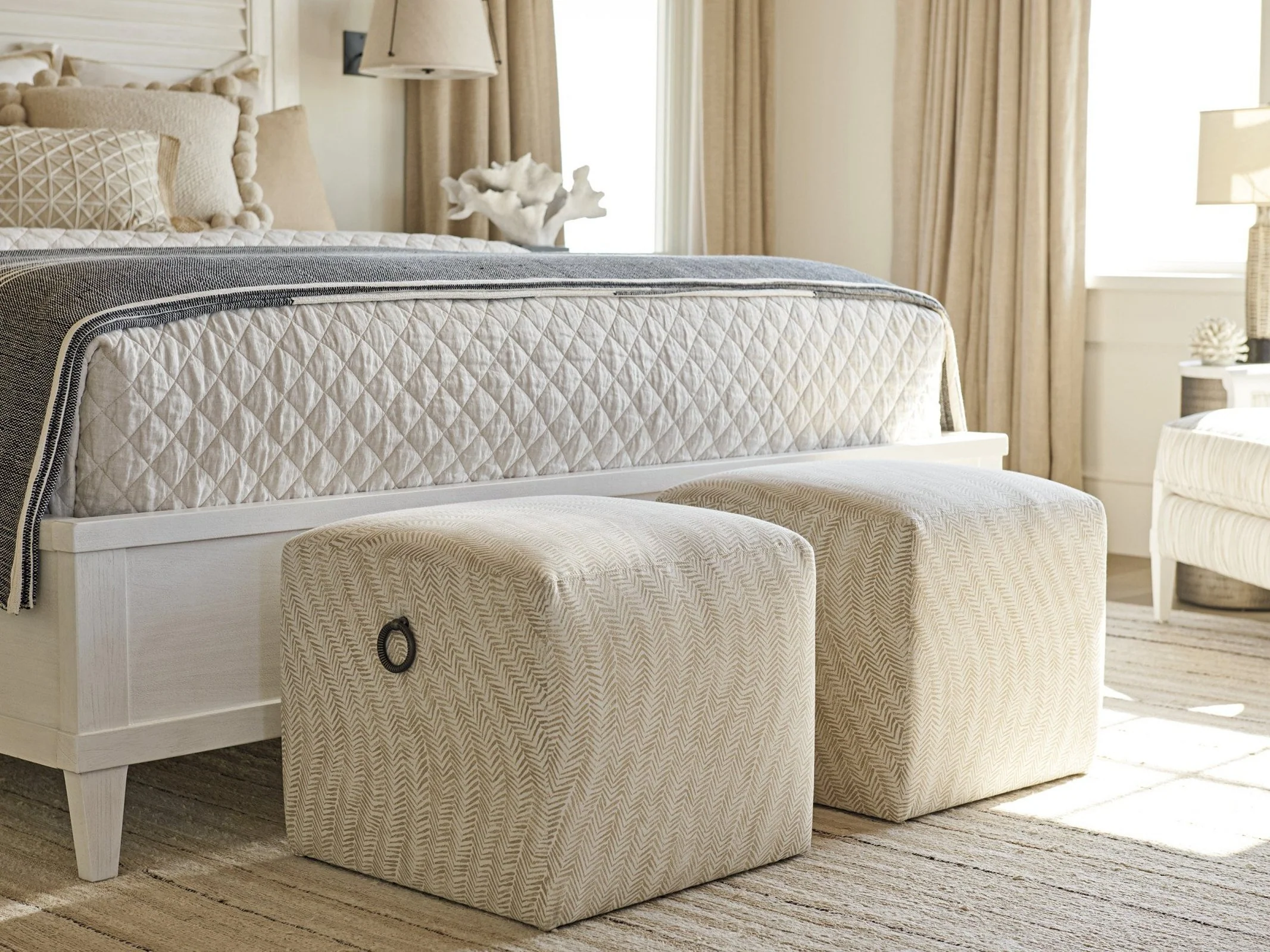 Tommy Bahama Home Ocean Breeze Jupiter Ottoman - Image 2