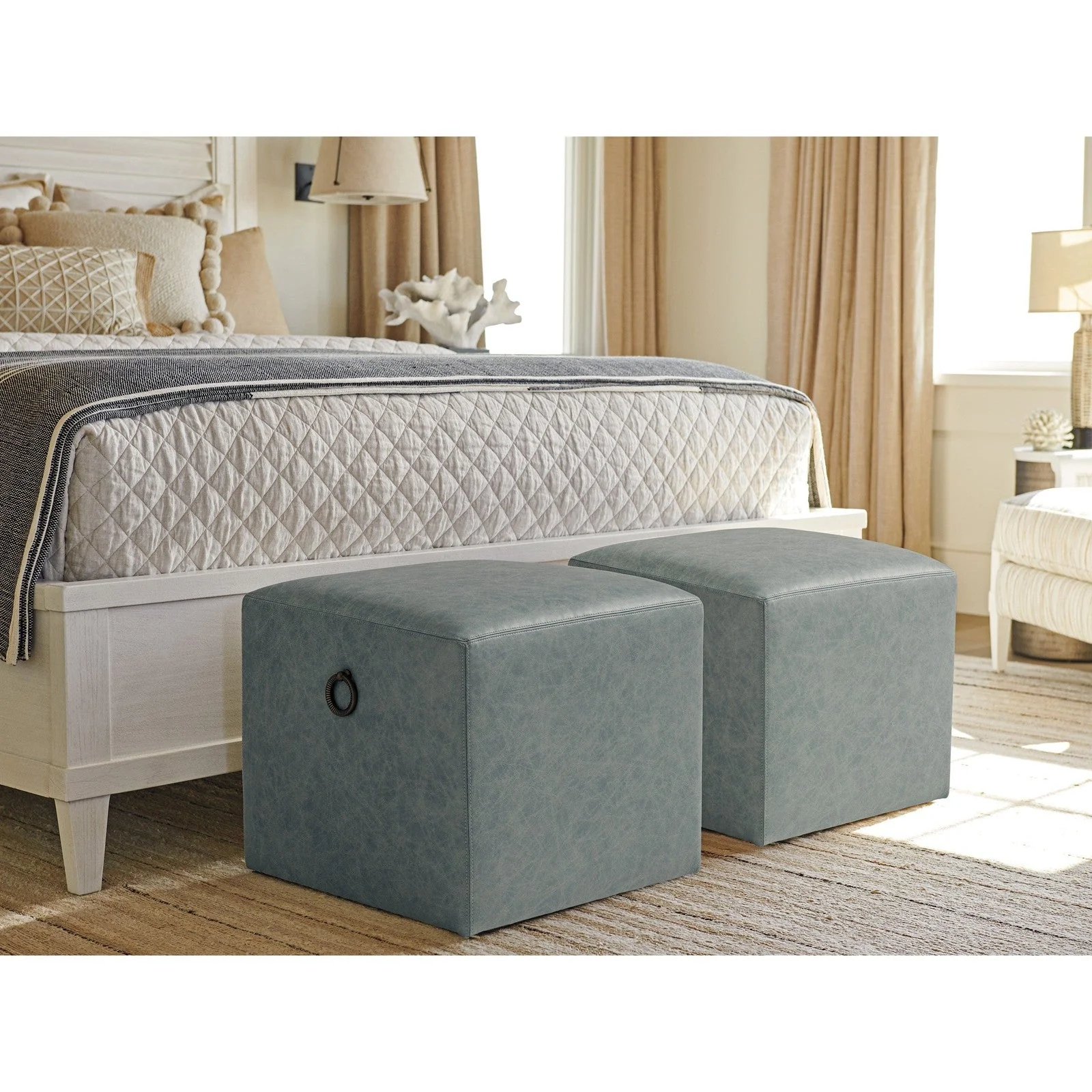 Tommy Bahama Home Ocean Breeze Jupiter Ottoman - 20.5 Inch - Image 7