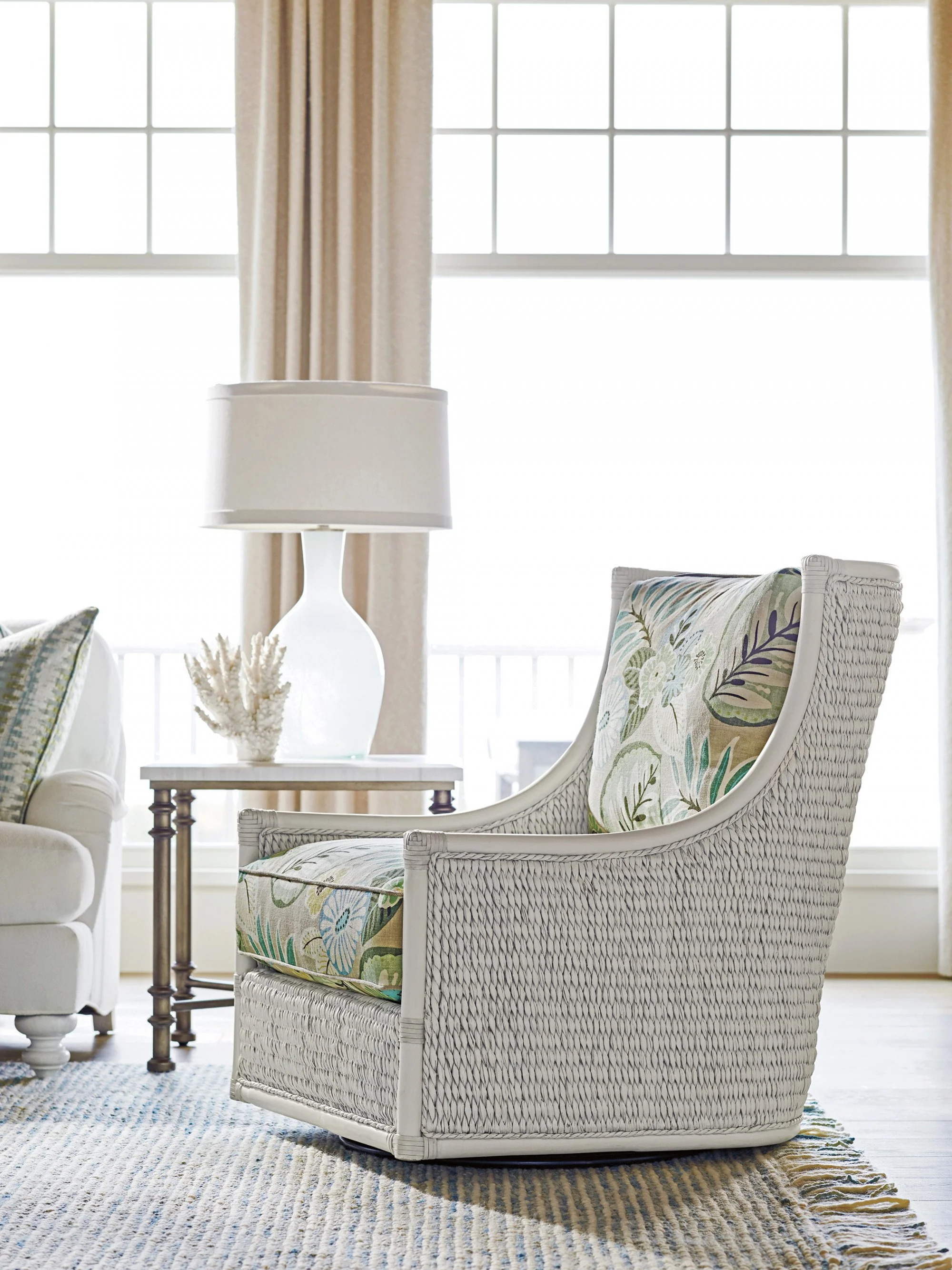 Tommy Bahama Home Ocean Breeze Preston Swivel Chair - Image 3