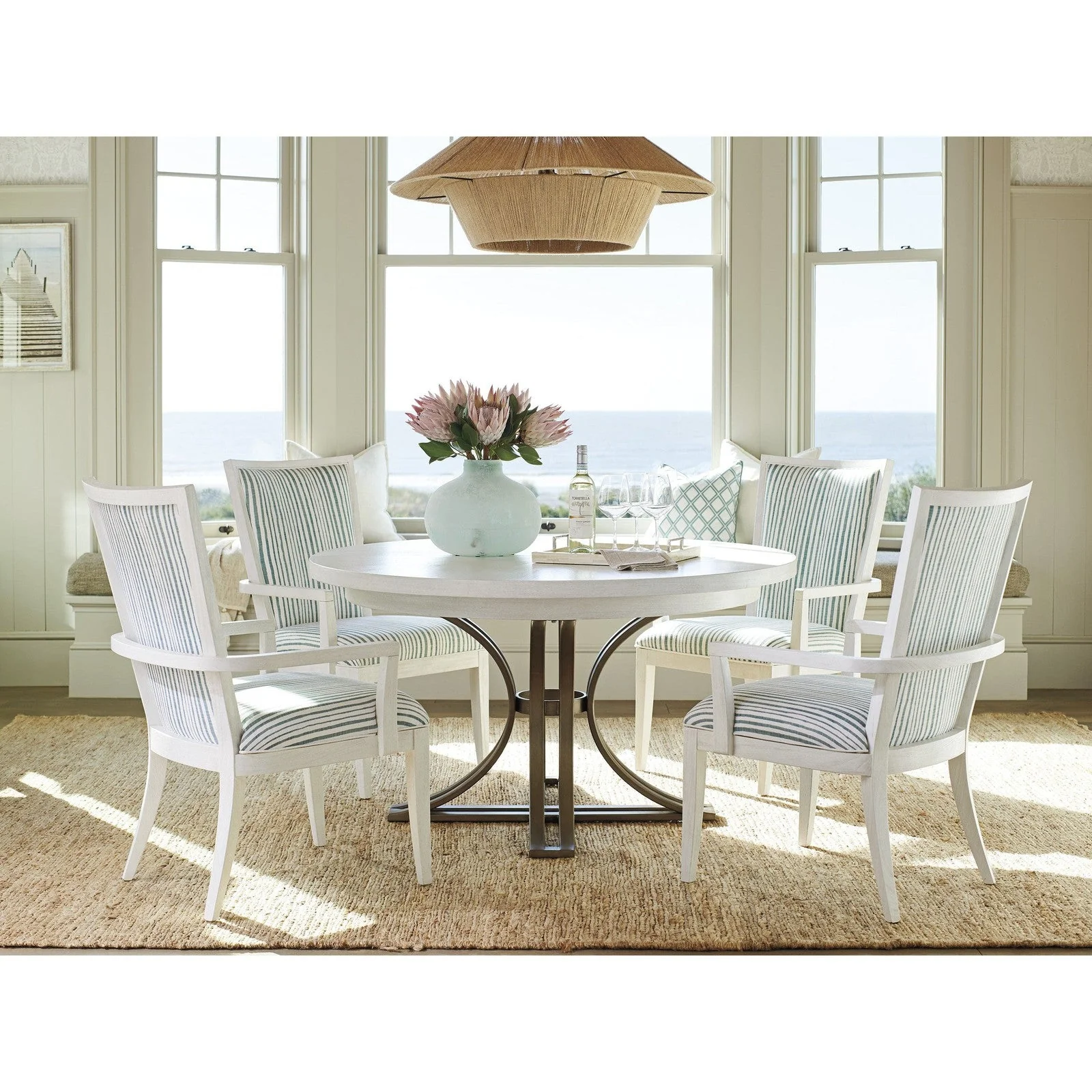 Tommy Bahama Home Ocean Breeze Sea Winds Upholstered Arm Chair - Image 2