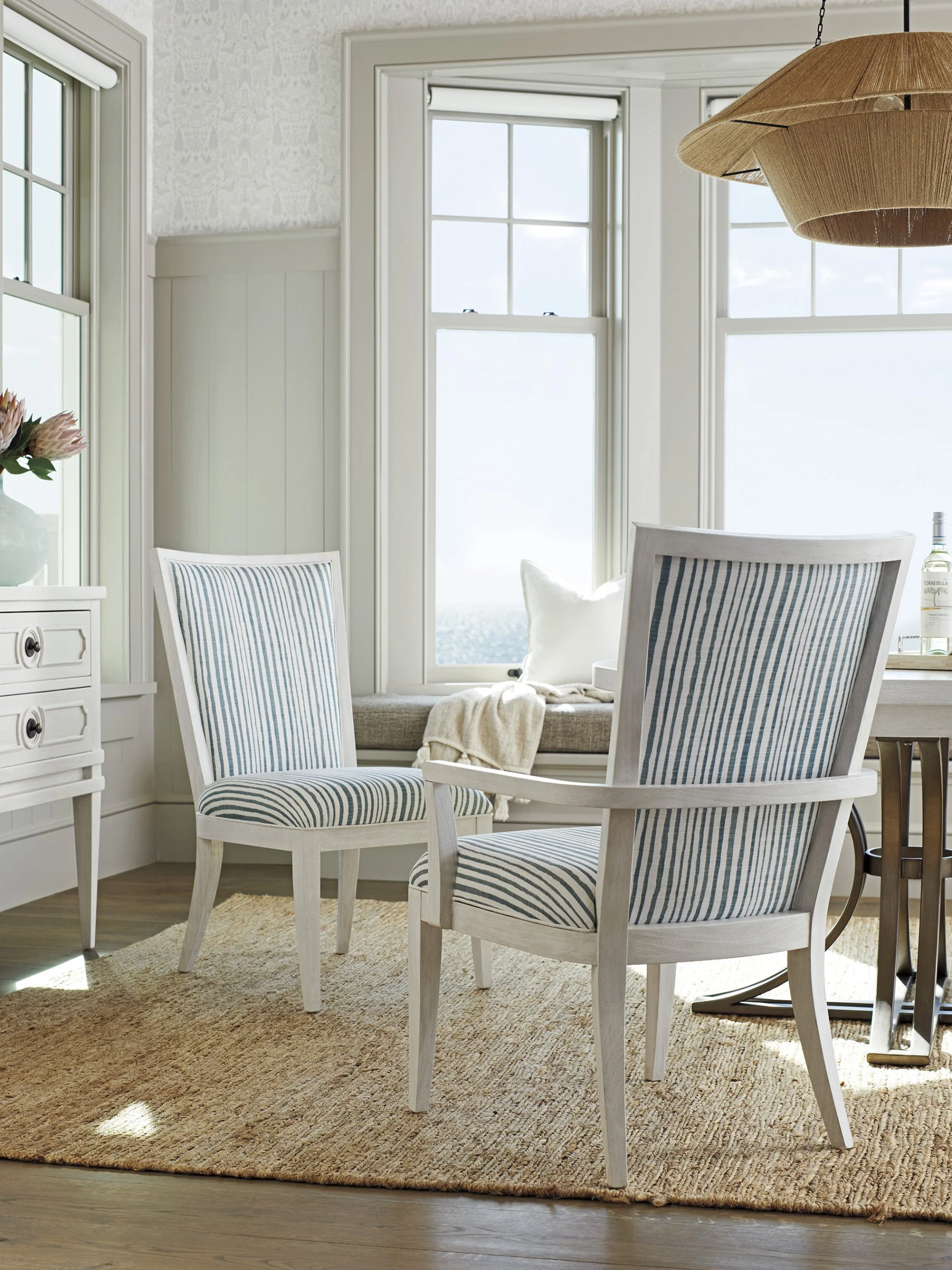 Tommy Bahama Home Ocean Breeze Sea Winds Upholstered Arm Chair As Shown - Image 6